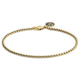 Essentials | 2 mm Gold-Tone Curved Box Chain Bracelet