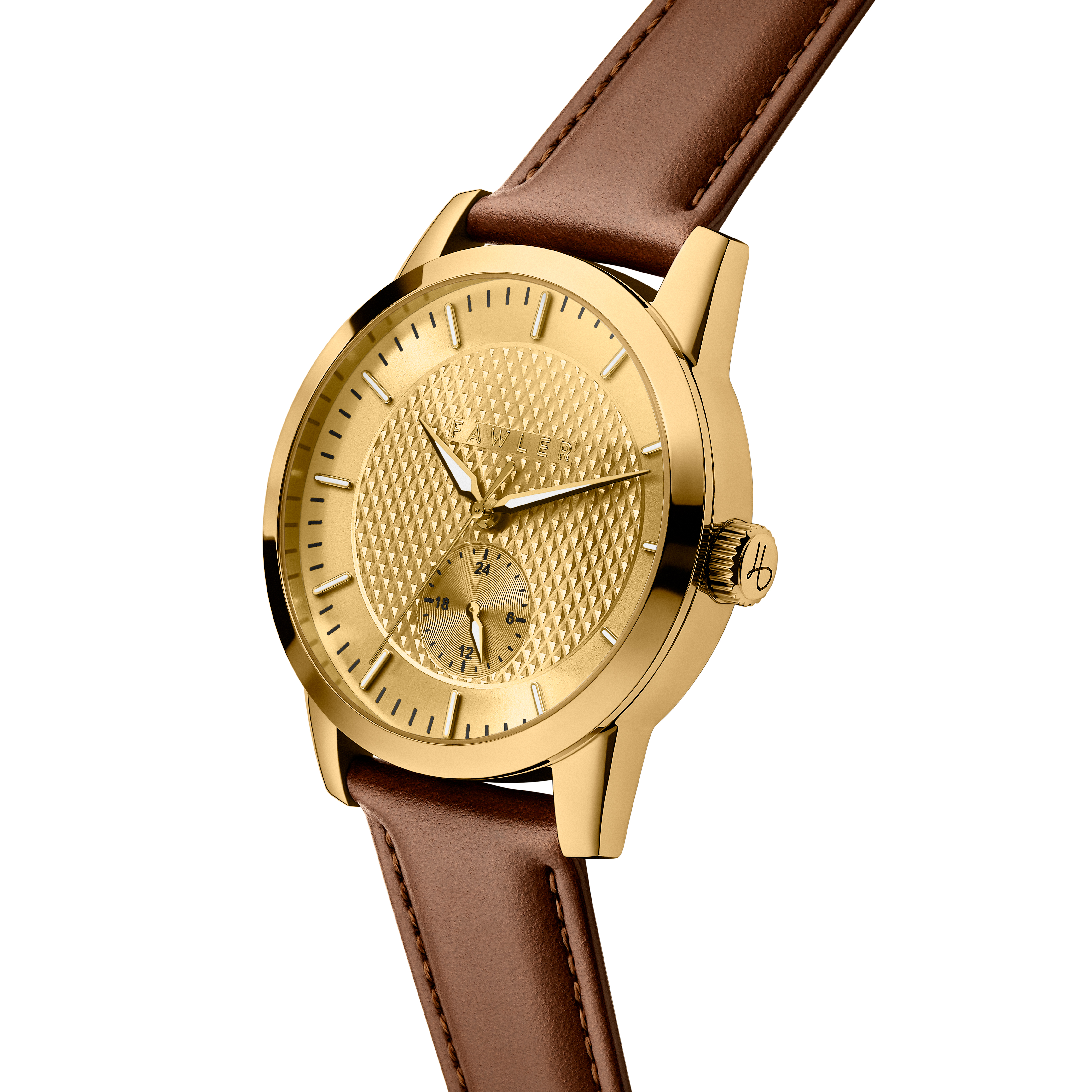 Dayton | Gold Textured Dial and Gold-tone Stainless Steel Watch - 3