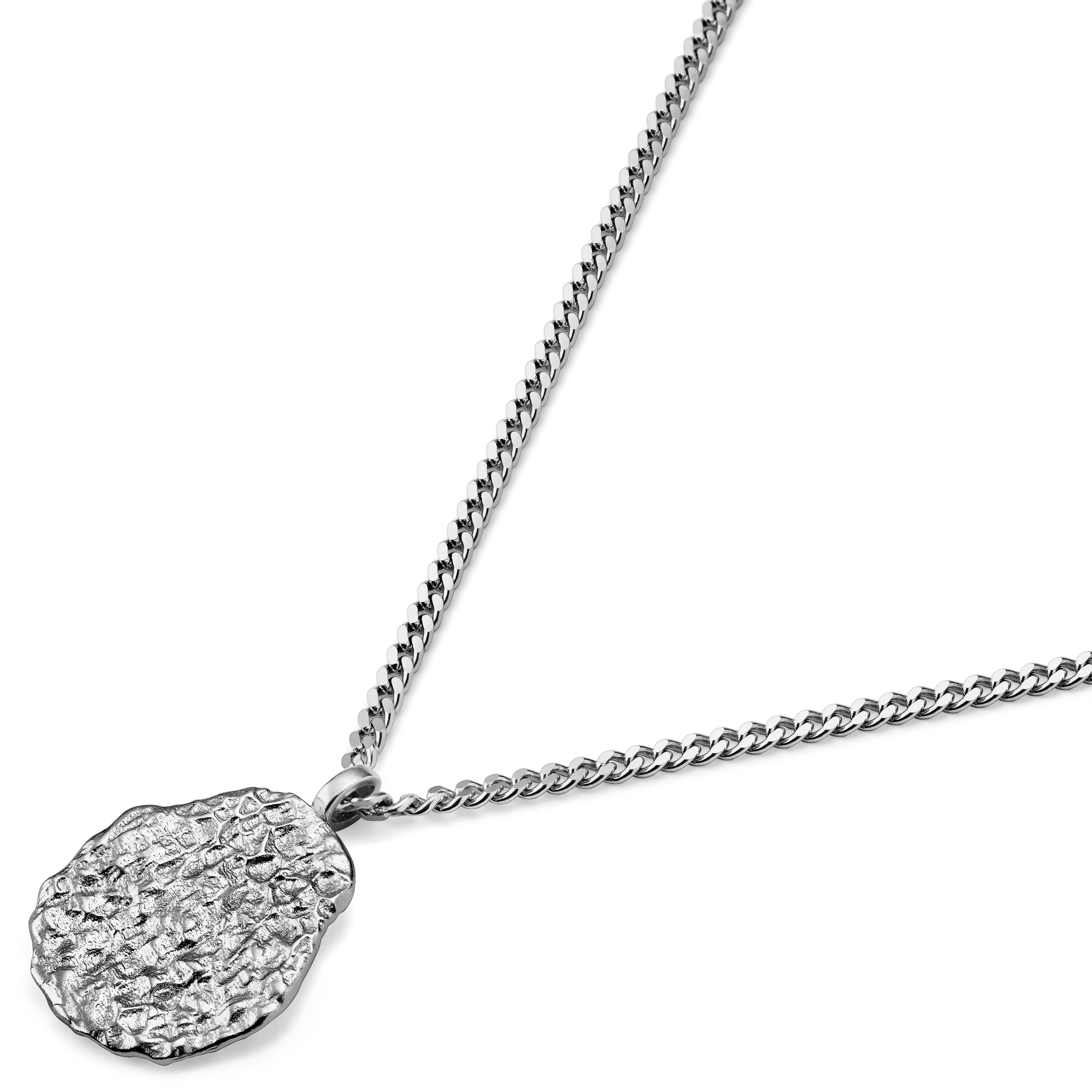 Rustic | 925 Sterling Silver Rustic Cone Necklace - 9