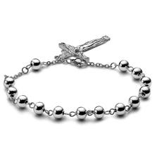 Bracelets en acier avec perles pour homme