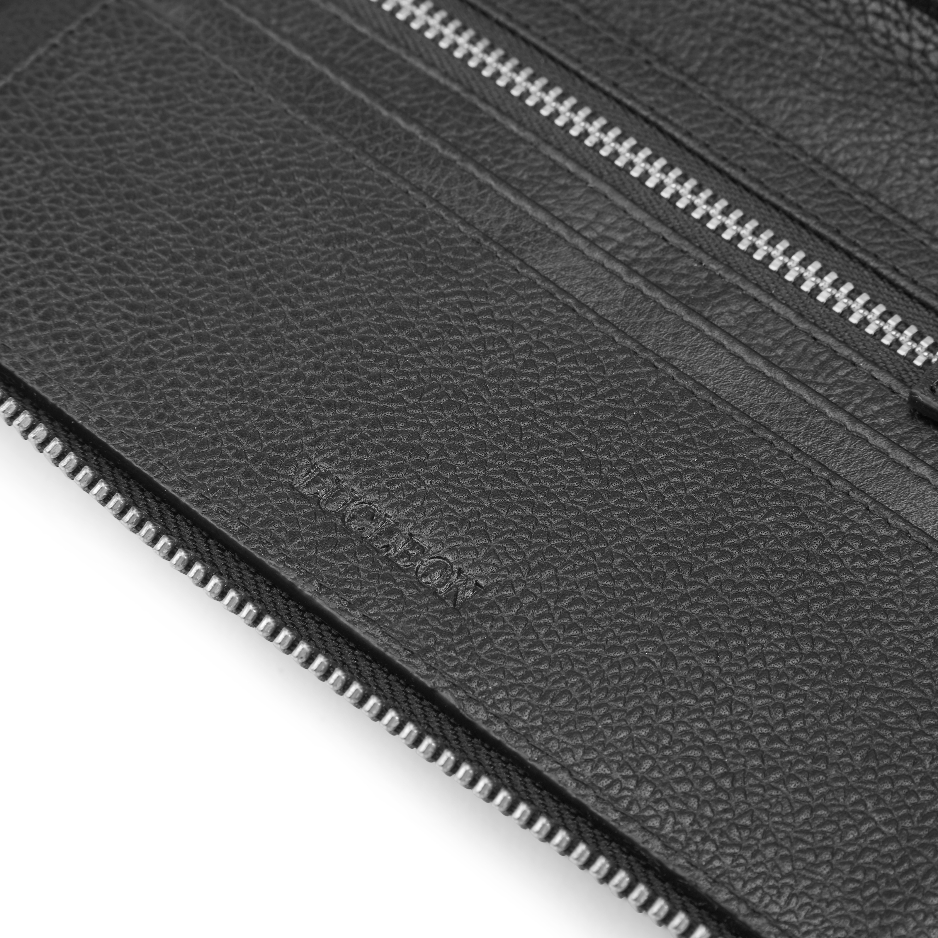 Kiev Leather Zip Wallet in Black