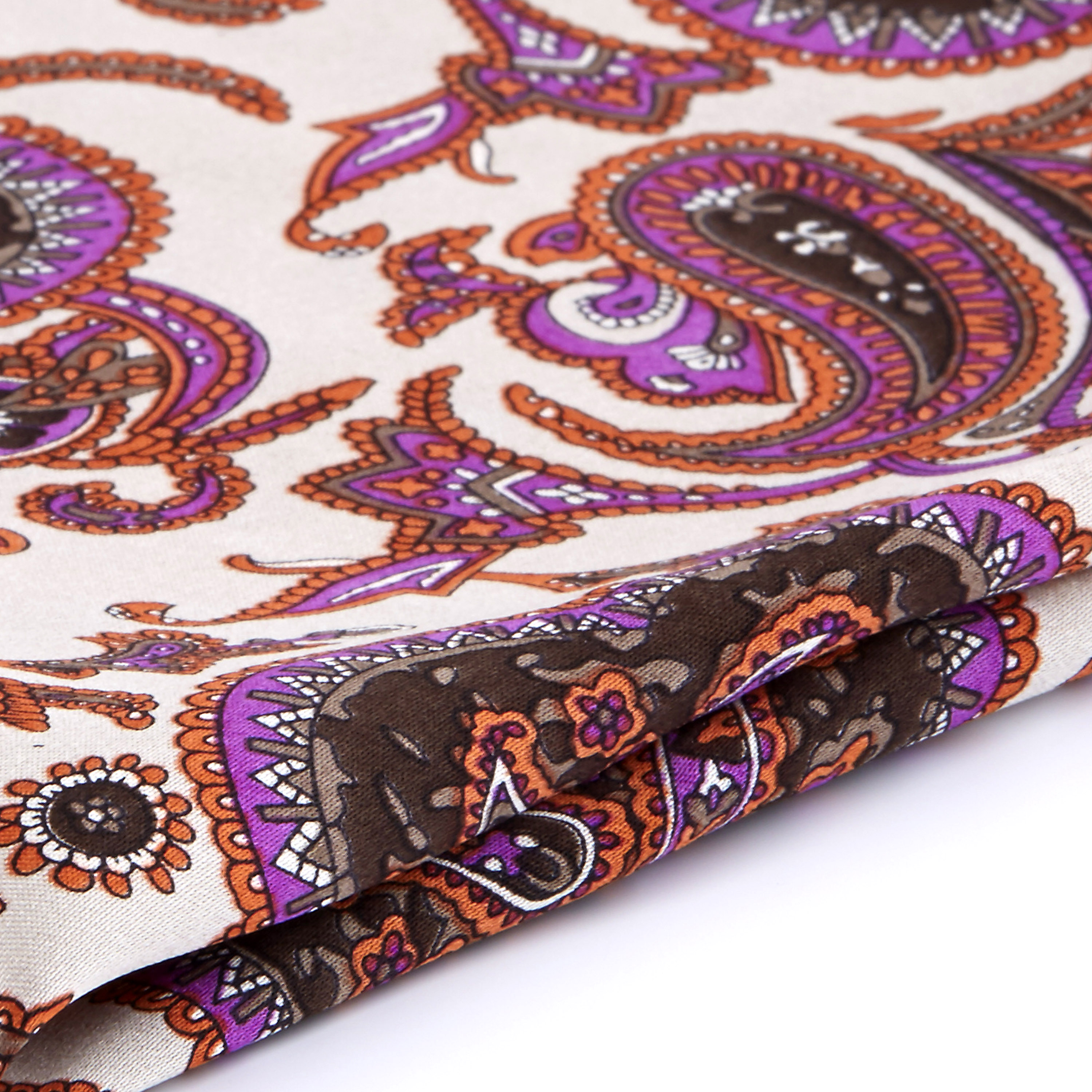 Pañuelo de bolsillo de seda beis barroco - 2