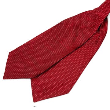 Red Polka Dot Silk Cravat Red Polka Dot Silk Cravat