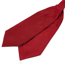 Red & White Polka Dot Silk Cravat