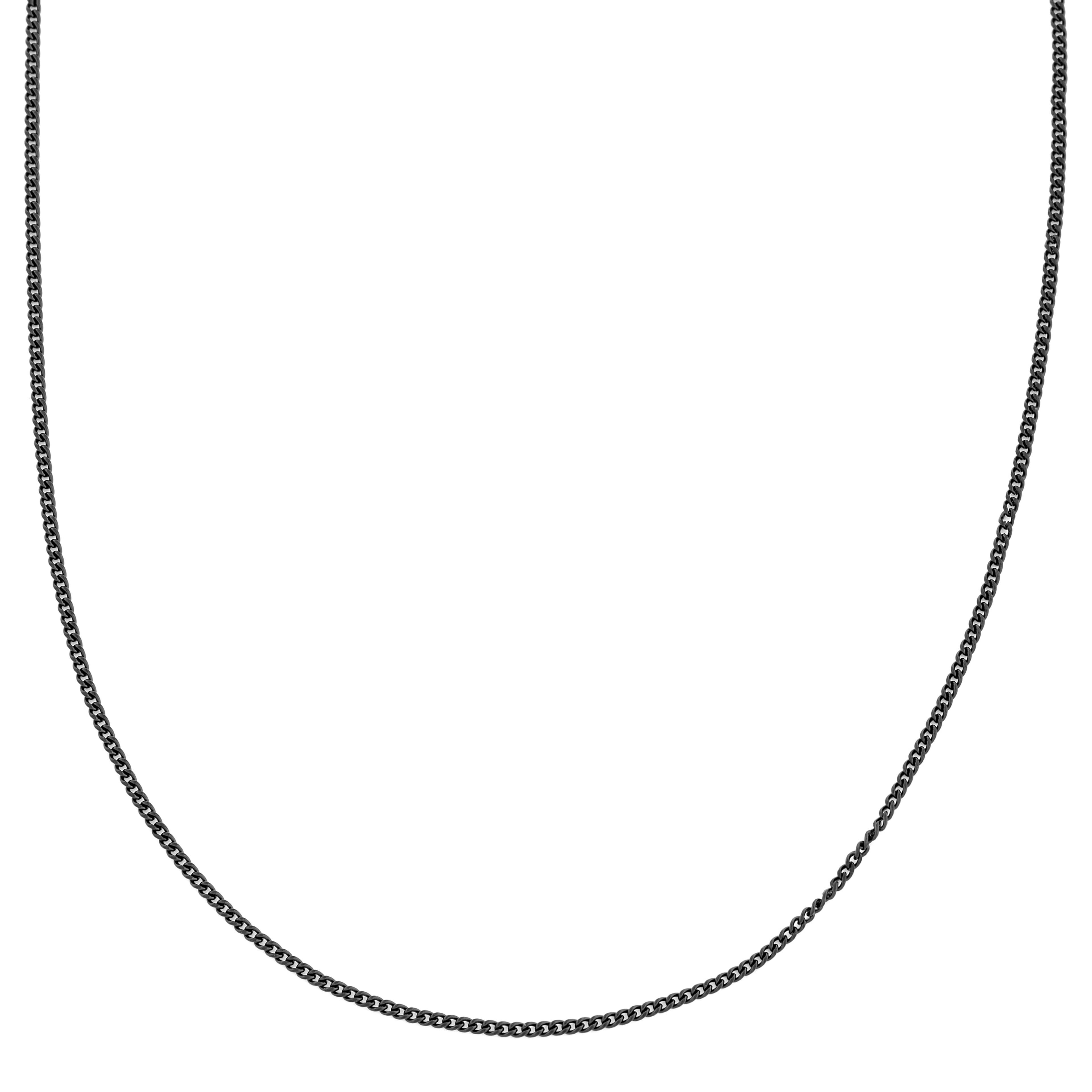 Schwarze Ketten Halskette 2mm 