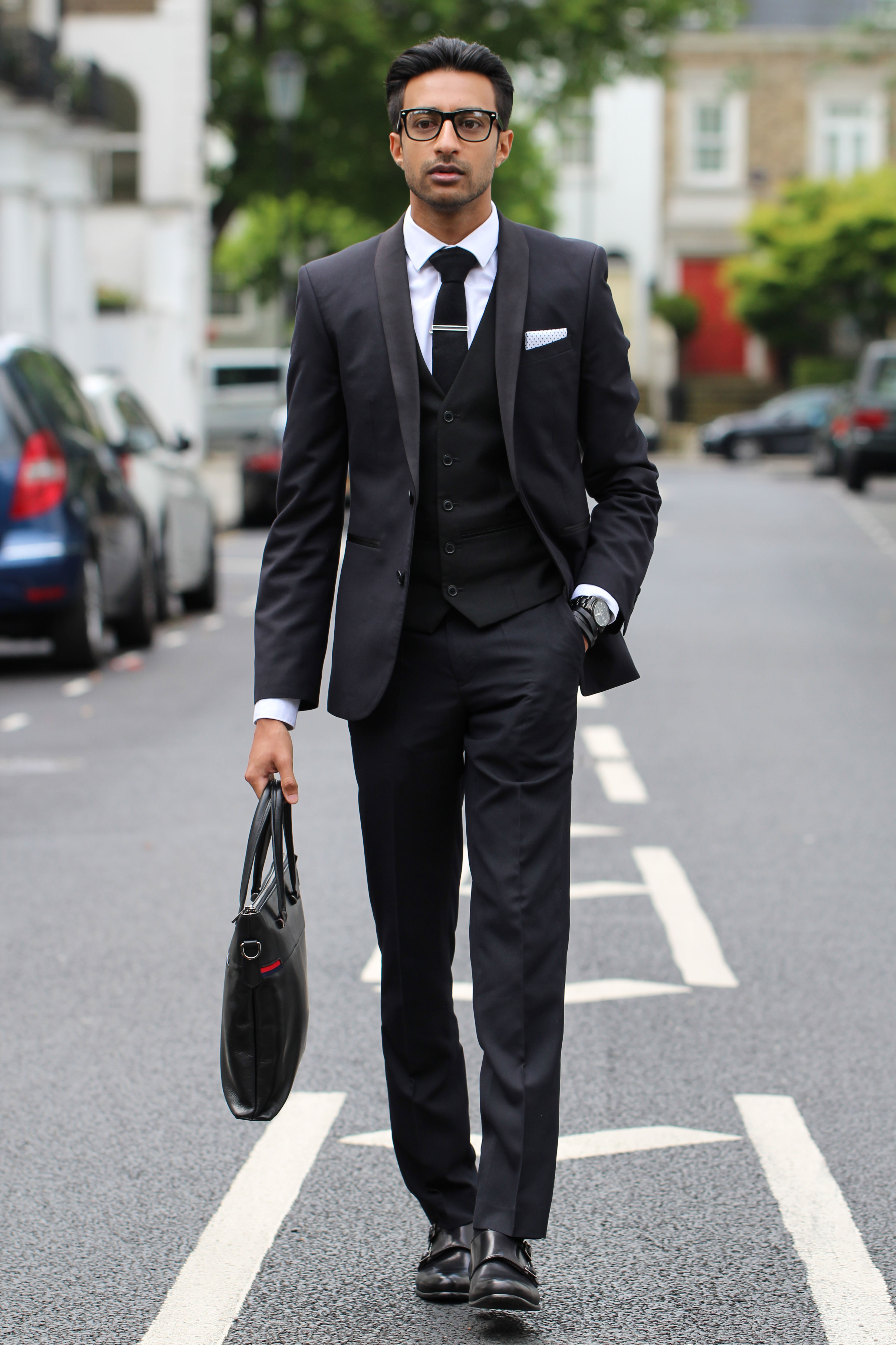 Silver-Tone & Black Tie Clip - 5