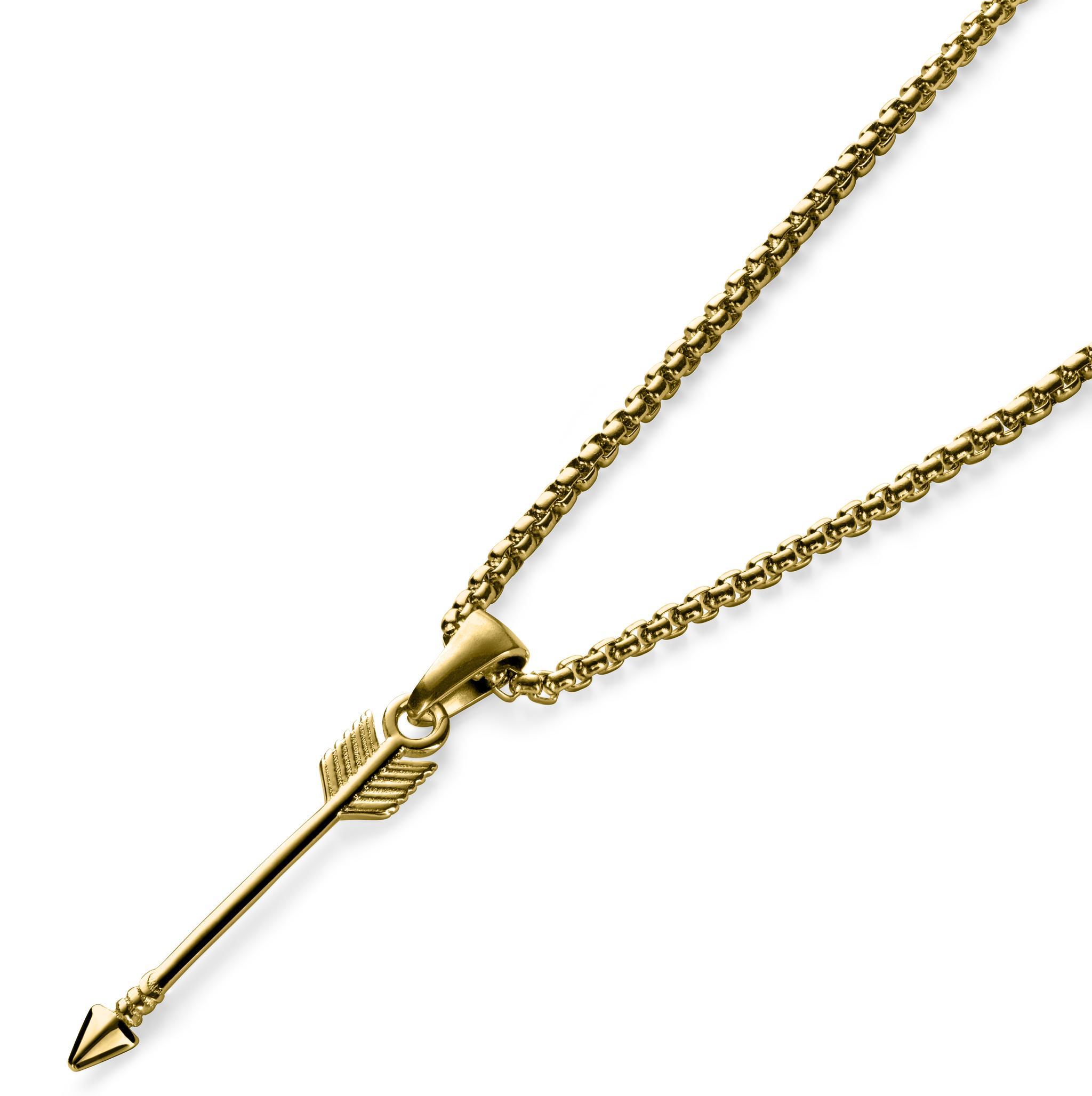 Atlas | Collier en acier inoxydable argenté à pendentif La flèche | En Atlas | Collier en acier inoxydable argenté à pendentif La flèche | En