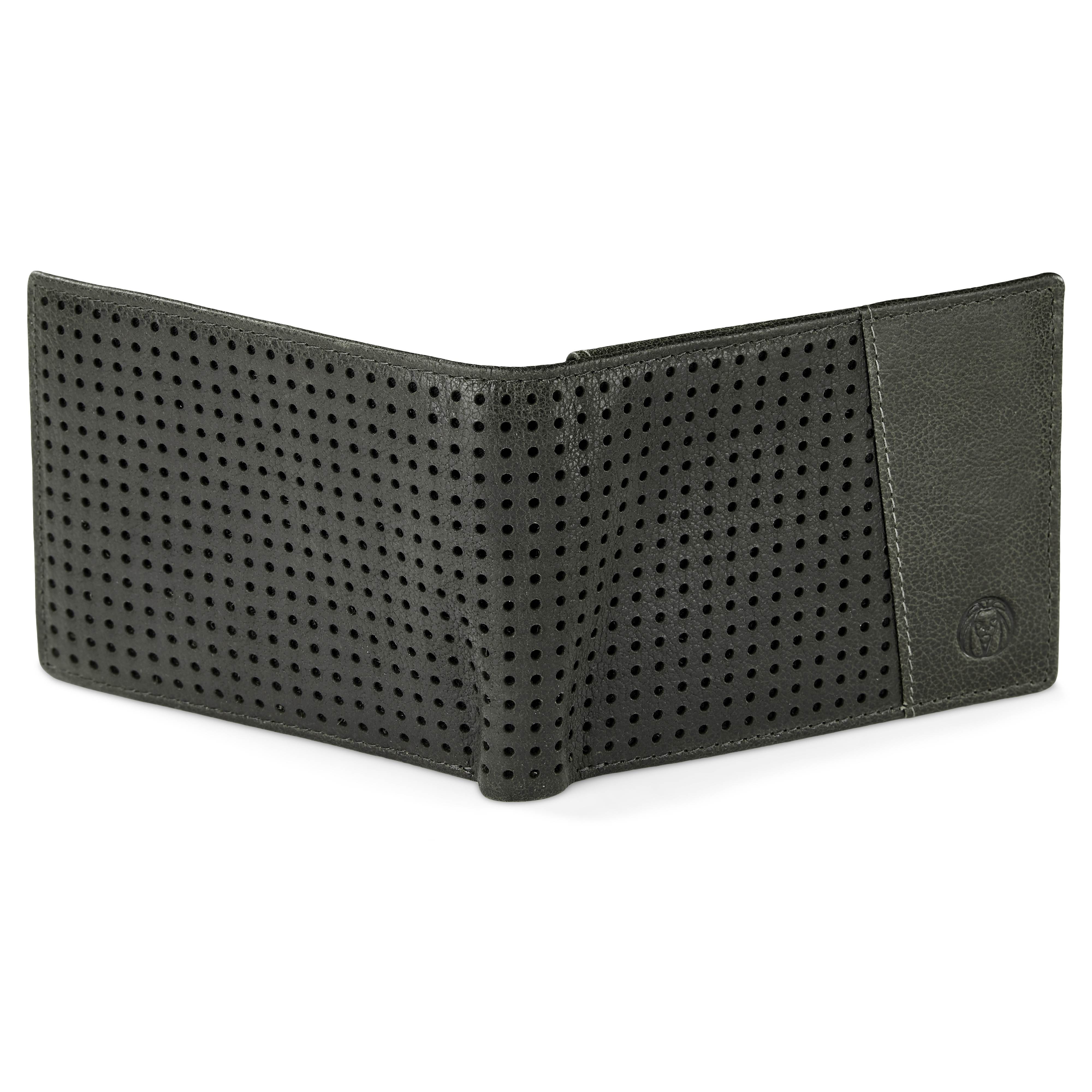 Καφέ-Γκρι Δερμάτινο Πορτοφόλι RFID Licio Dotty - 5