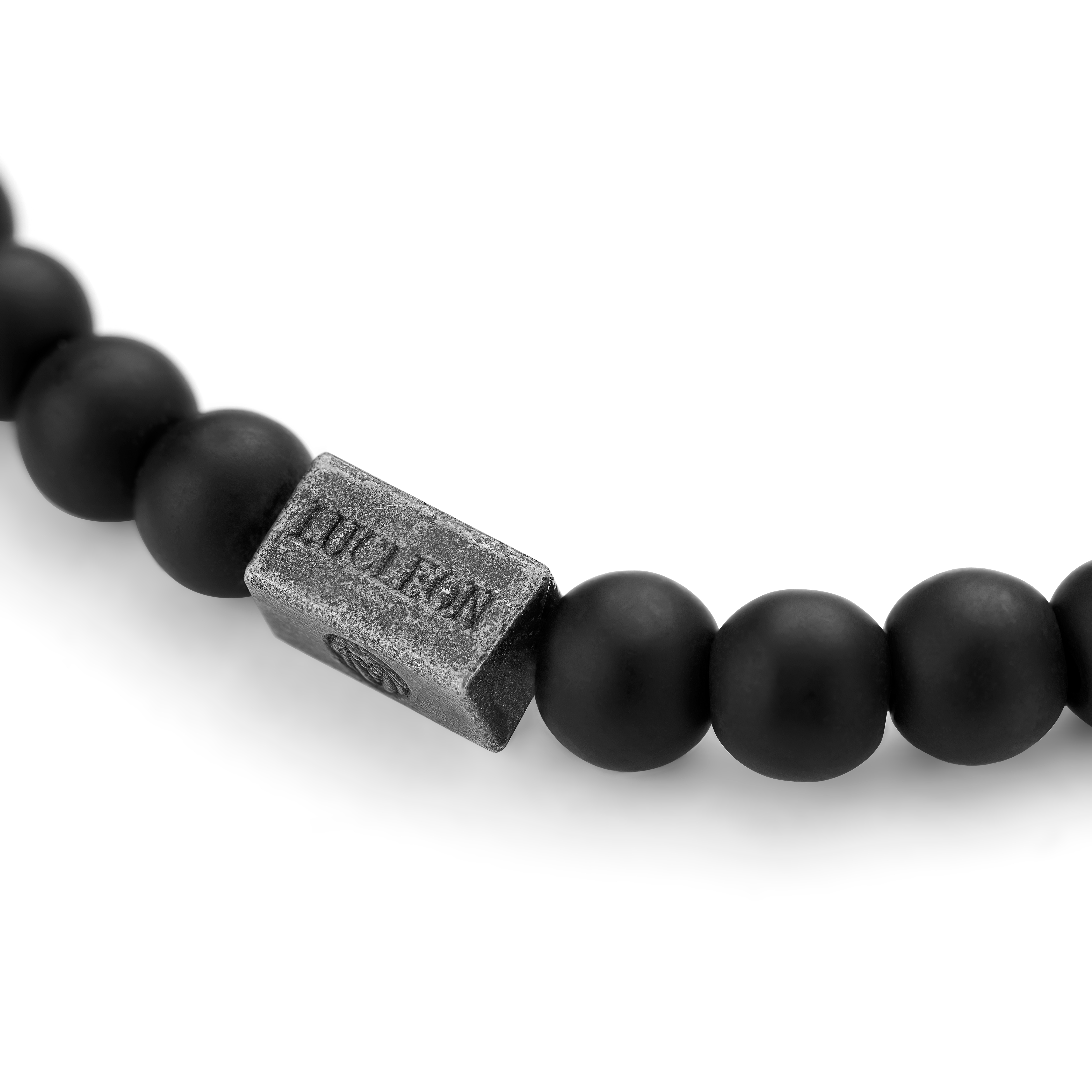 Sada náramkov s korálkami z čierneho ónyxu, lávového kameňa, tyrkysu a hematitu - 6