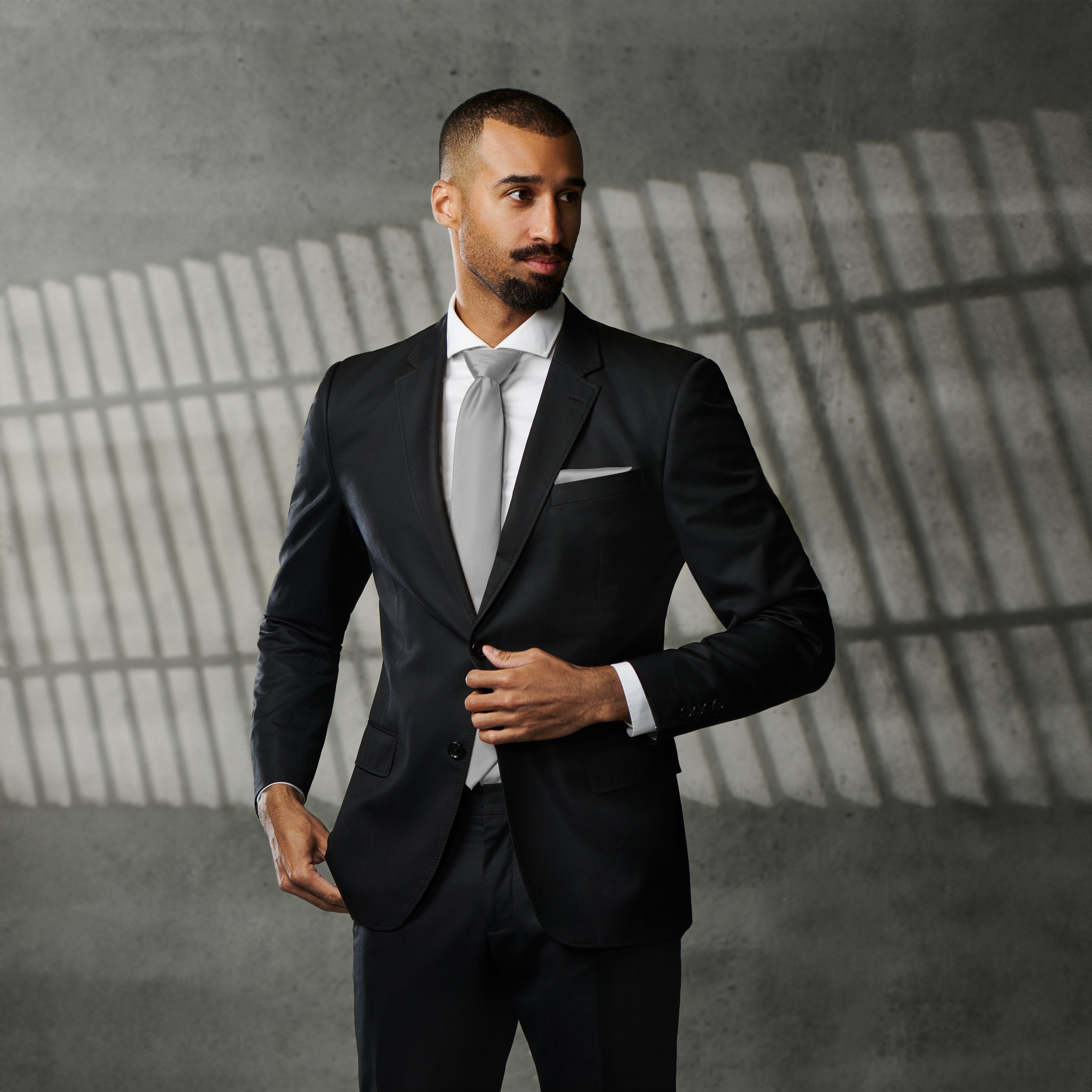 Lichtgrijze Basic Stropdas van 8 cm - 2