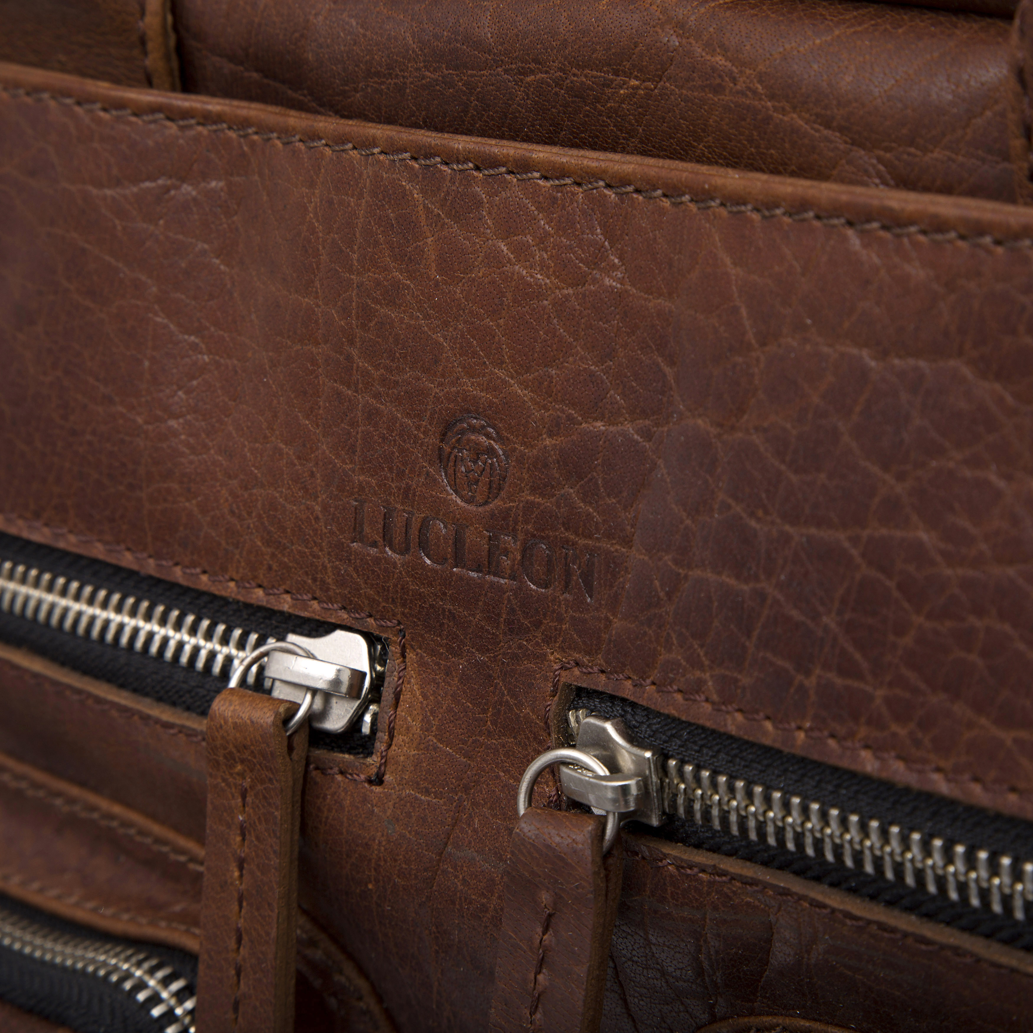 Bolsa de viaje de cuero canela Combi Montreal - 10