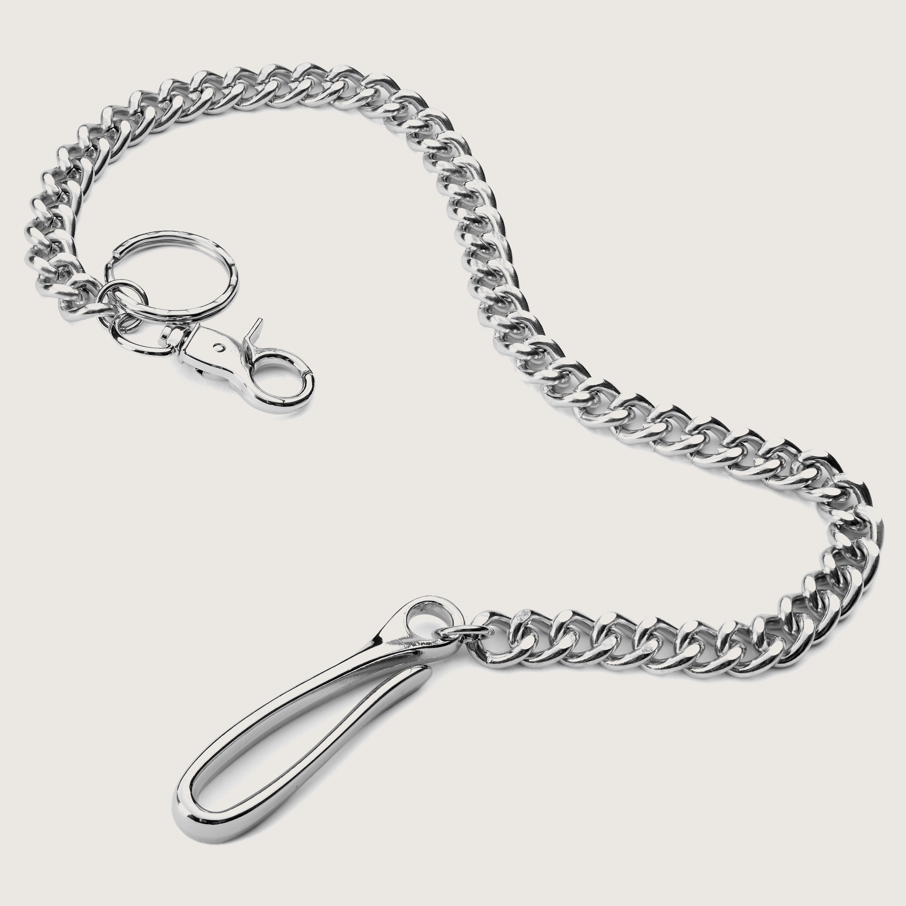 Short Silver-Tone Wallet Chain with Hook | In stock! | Warren Asher