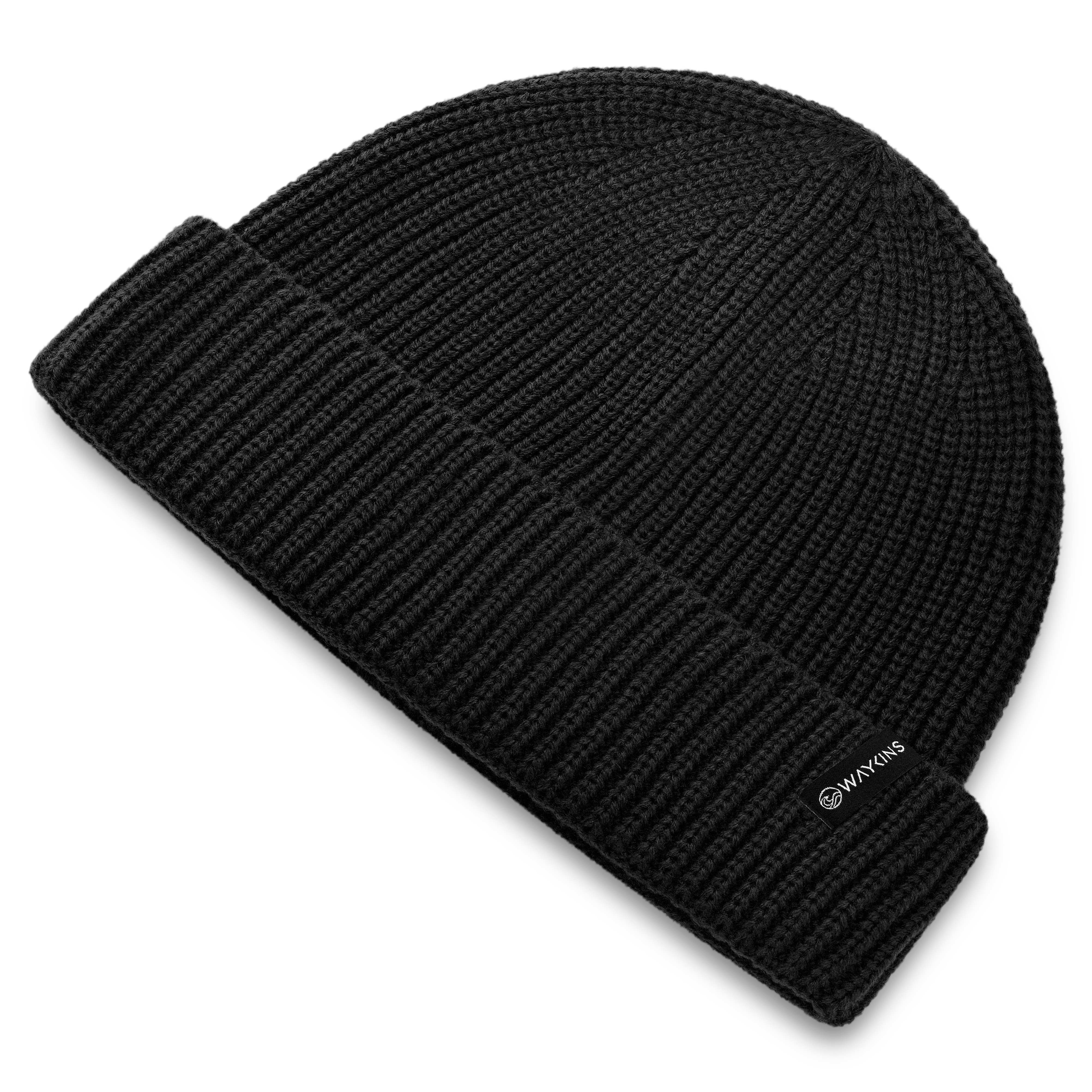 Baltic | Black Rib Knitted Acrylic Beanie - 5