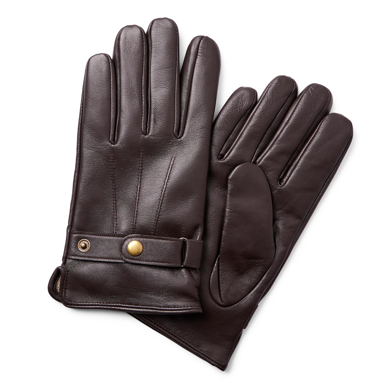 Fjeld | Dark Brown Strapped Sheep Leather Gloves Fjeld | Dark Brown Strapped Sheep Leather Gloves
