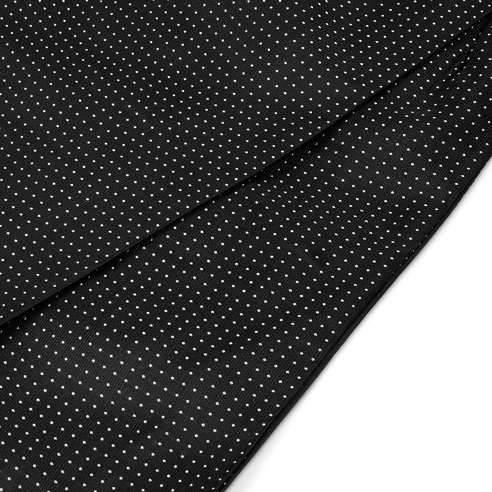 Black Polka Dot Silk Cravat - 2