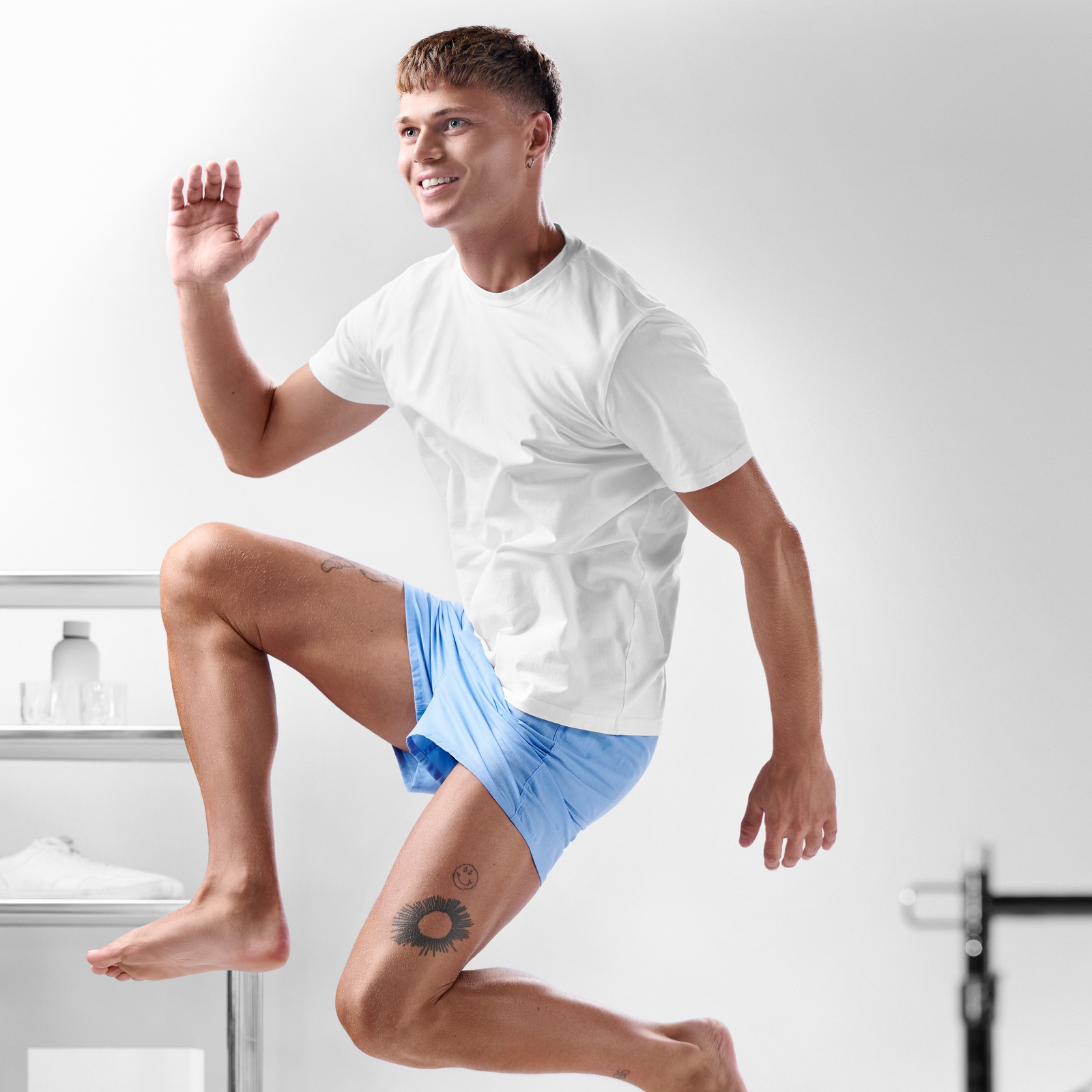 XL - FlexFeel | 3-Pakk Hvite T-skjorter av Bomull - 4