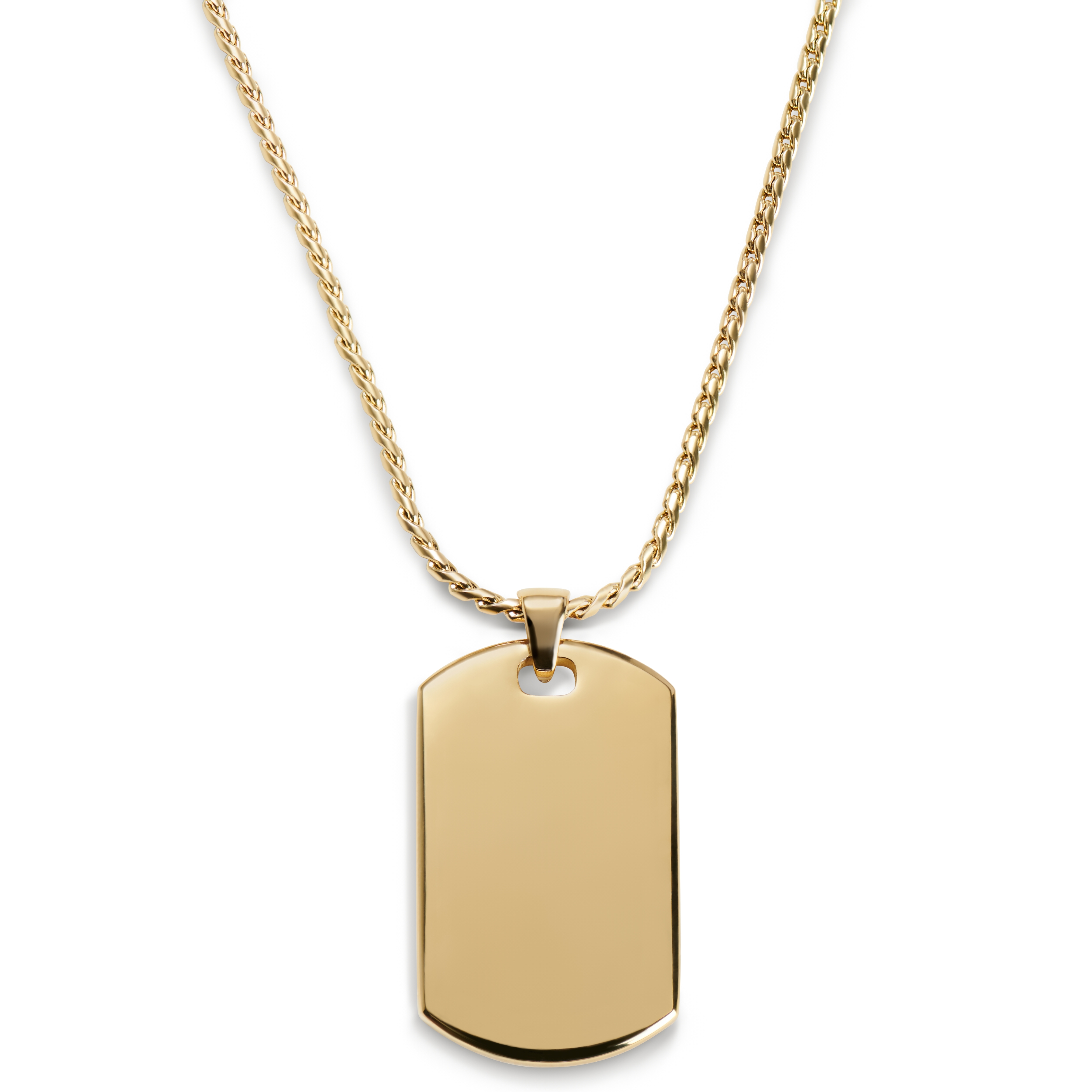 Icarus Rayder Gold-tone Dog Tag Necklace - 6