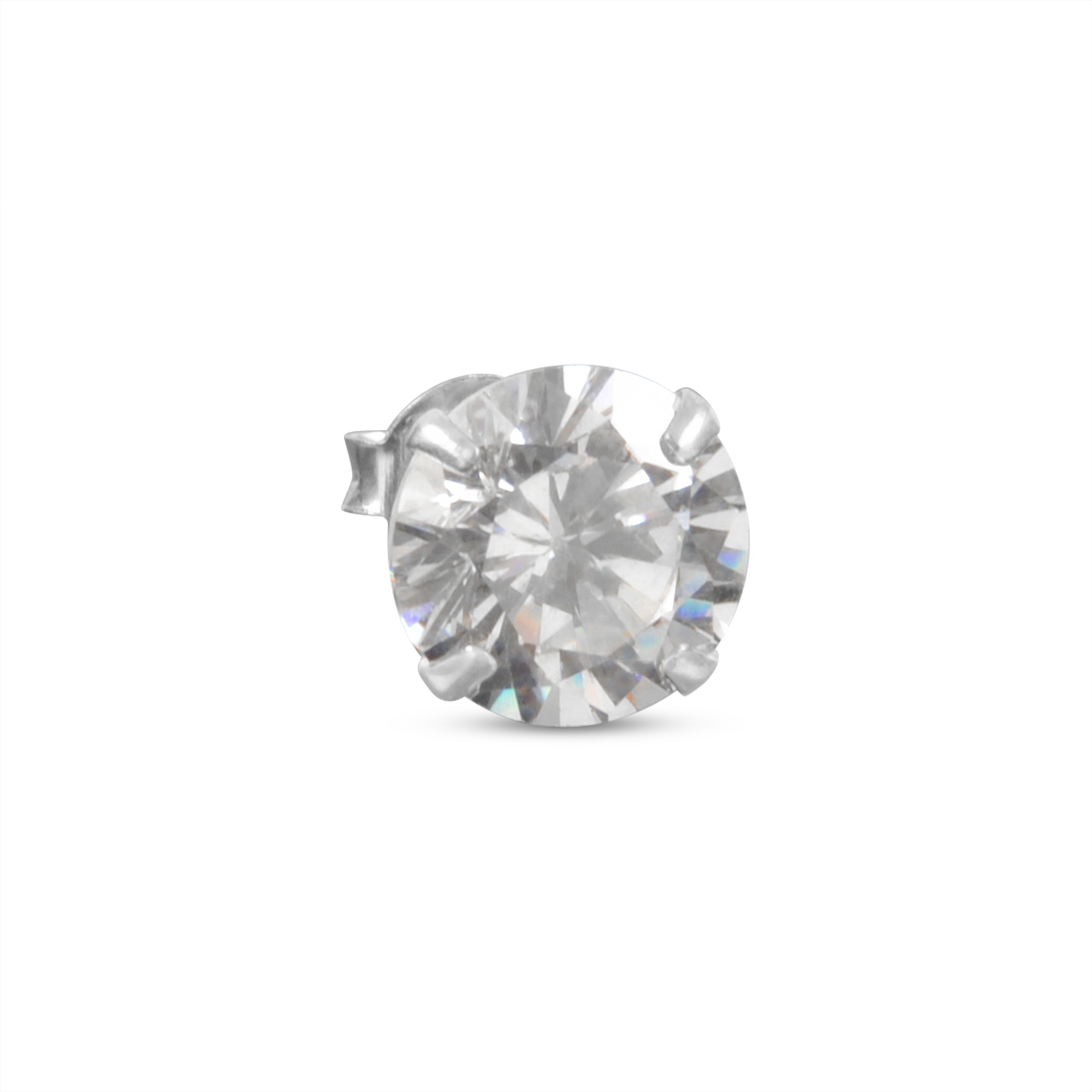 Boucle d'oreille ronde en zircone - 6