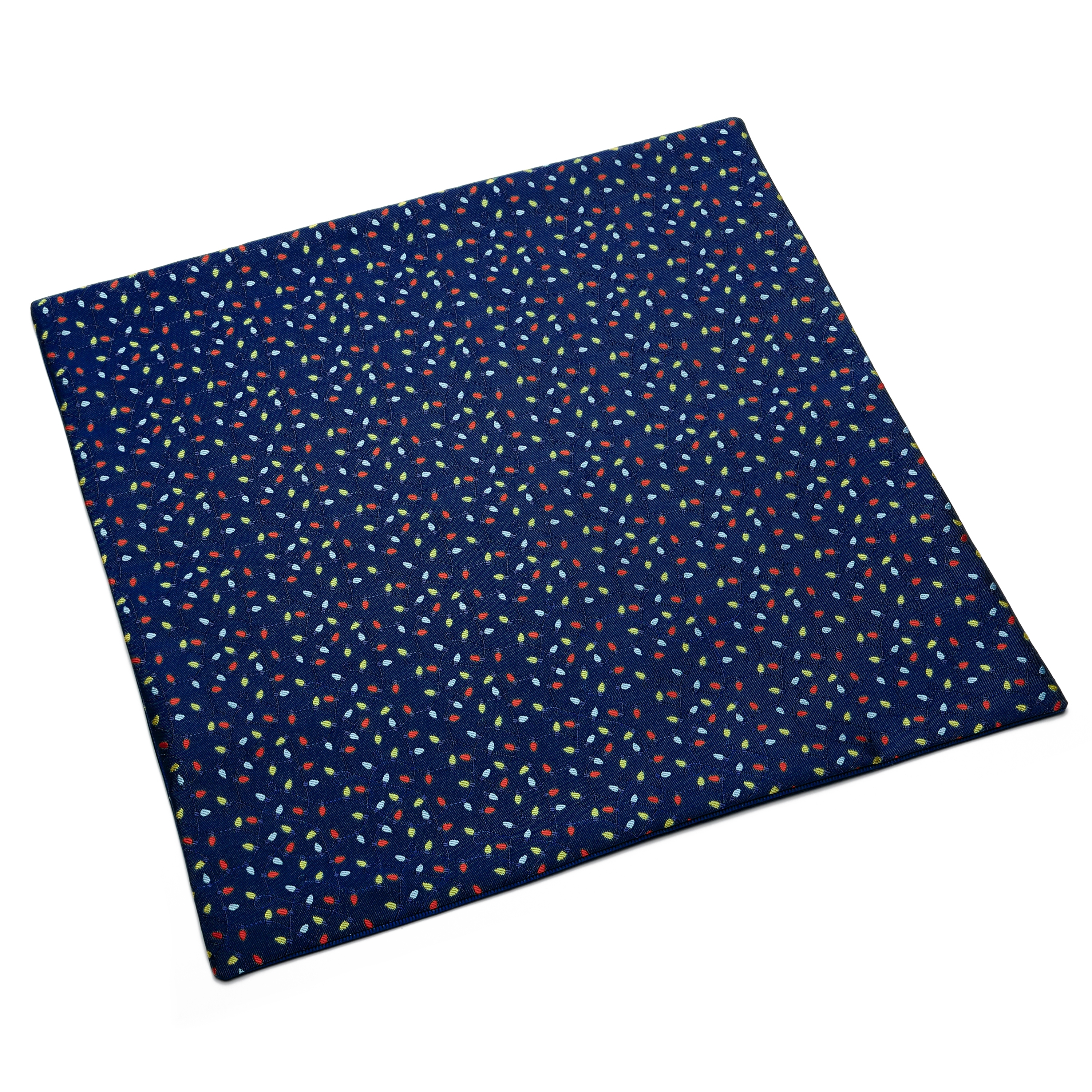 Pochette de costume bleu marine à motifs de lumières de Noël - 4