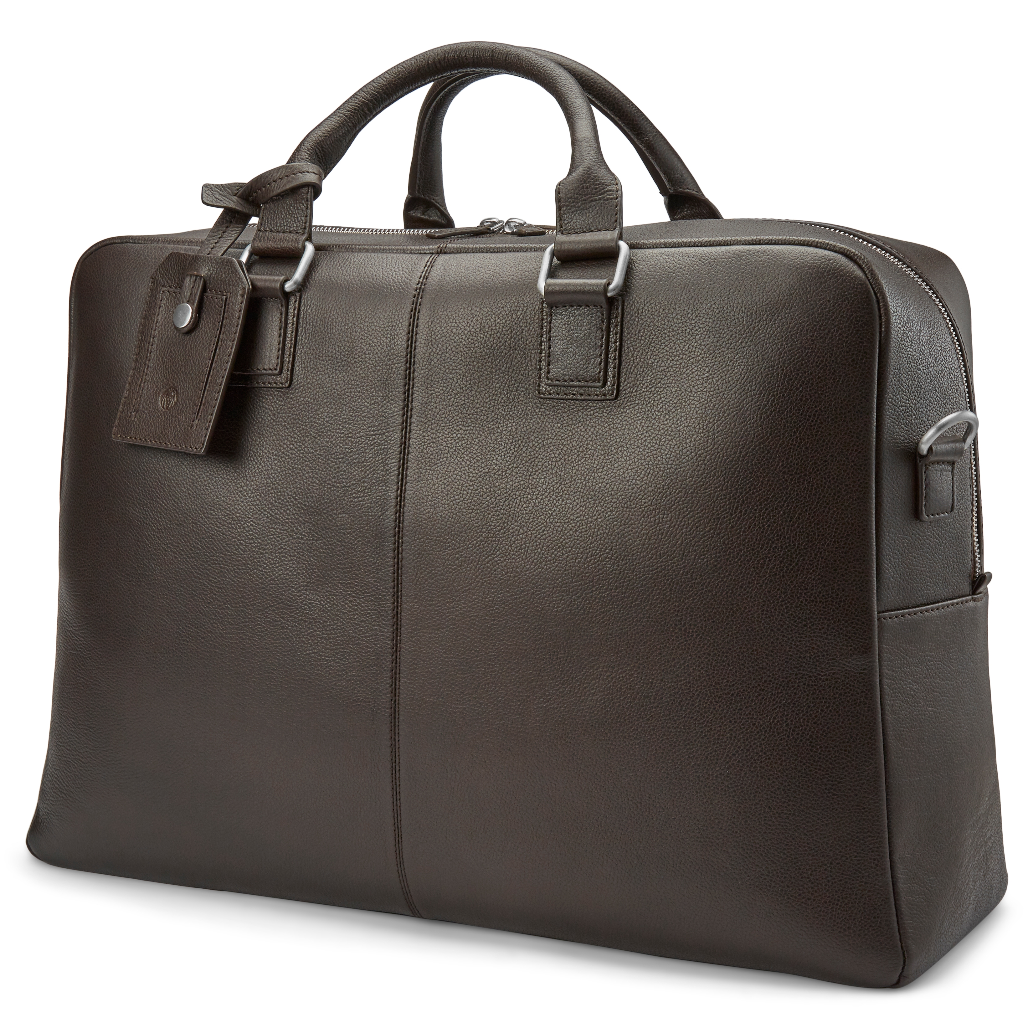 Bolsa de viaje de cuero marrón oscuro Layne - 1