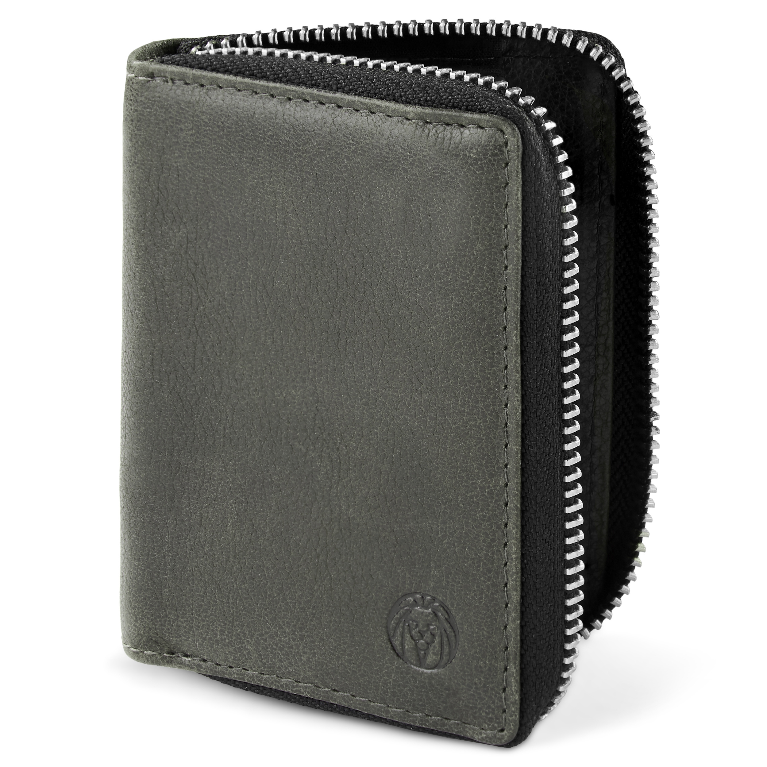 Brown-Grey Licio RFID Leather Card Holder - 1