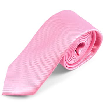 Różowy krawat z mikrofibry
