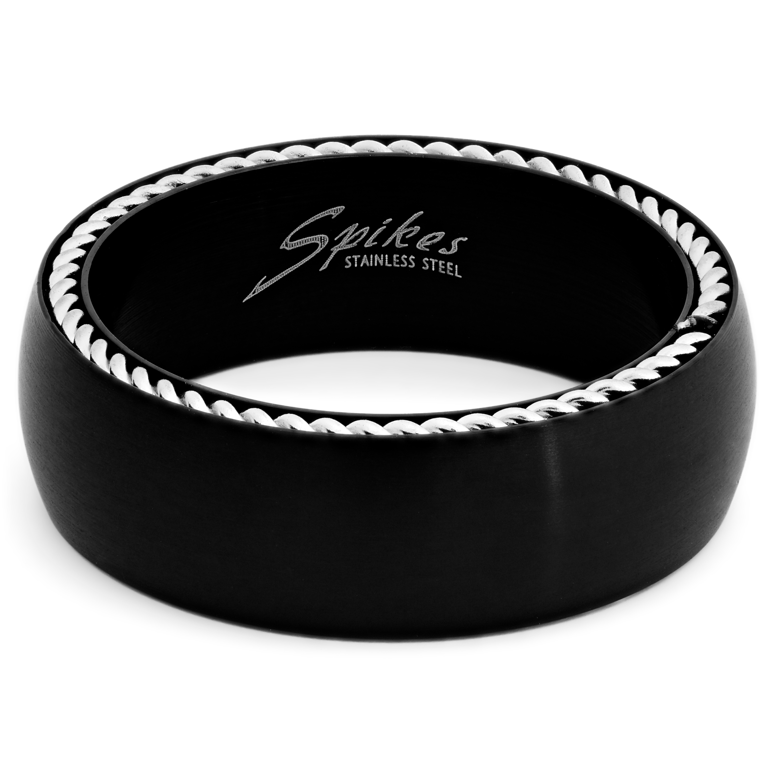 Sentio | Sort Rustfri Stål Wire Indlæg Ring - 2