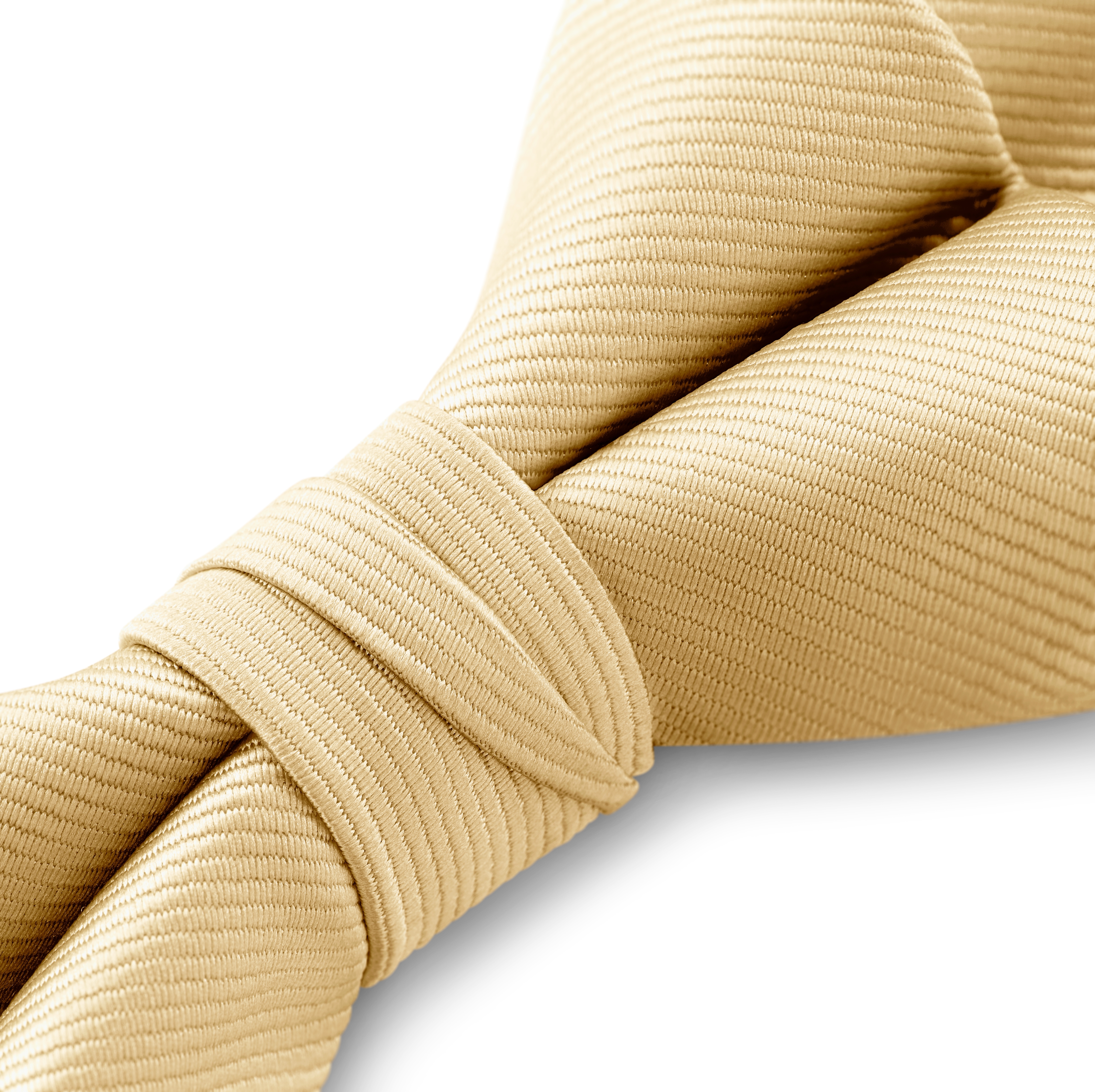 Champagnefarget ferdigknyttet satengsløyfe med Diamantspiss - 3