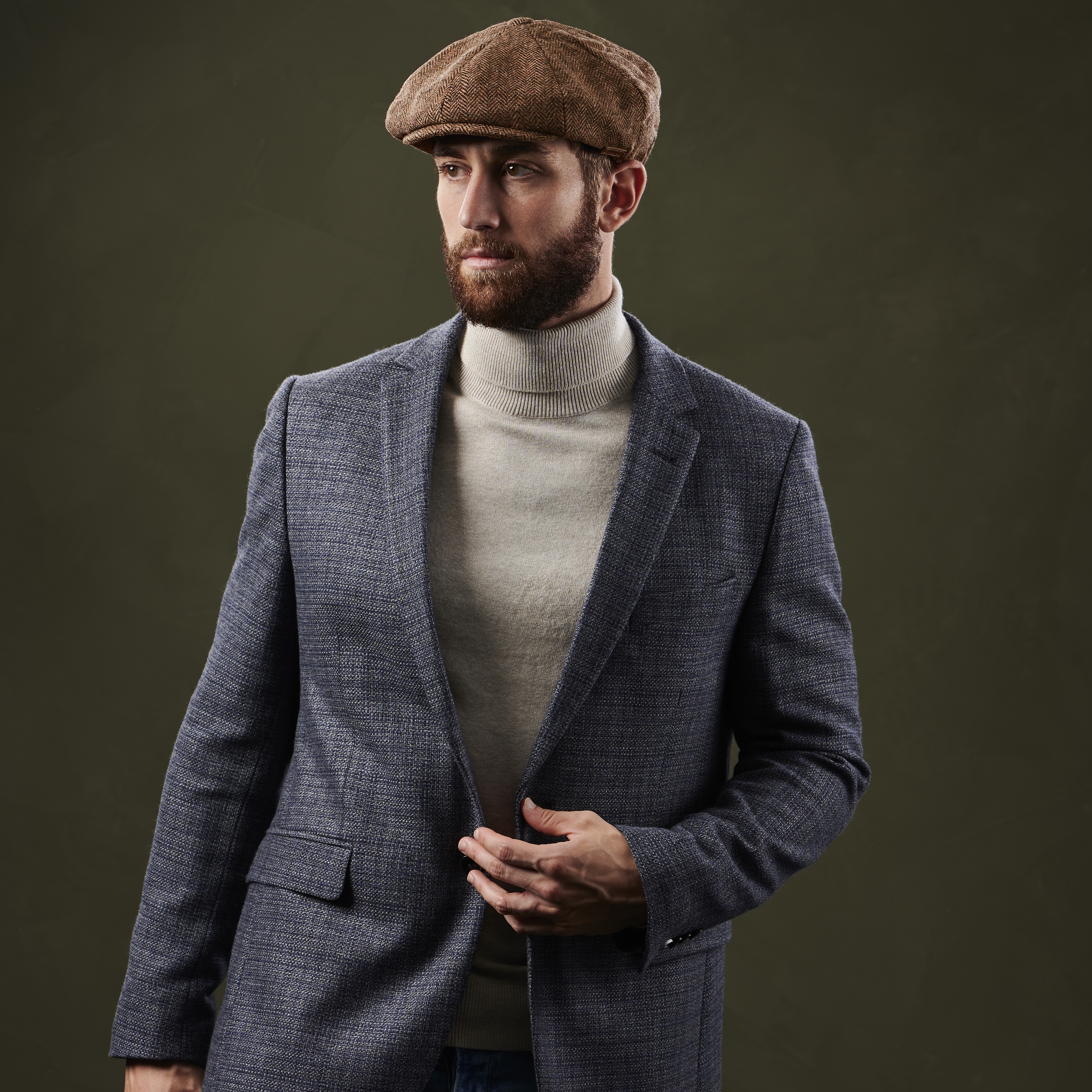 Mörkbrun Newsboy-Keps - 6