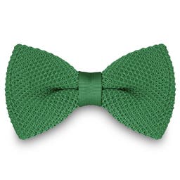 Emerald Knitted Pre-Tied Bow Tie