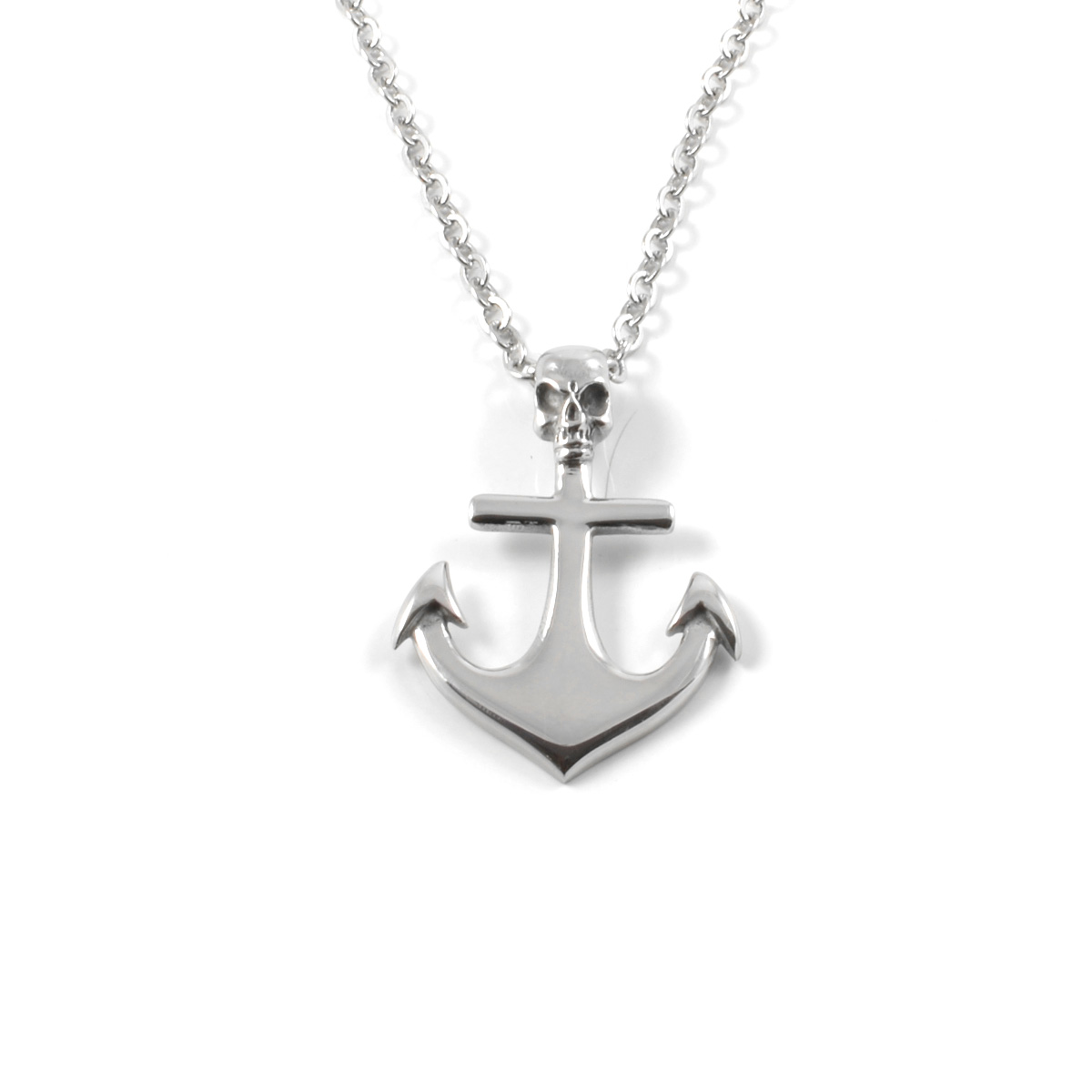 Schedel Anker Stalen Ketting  - 1