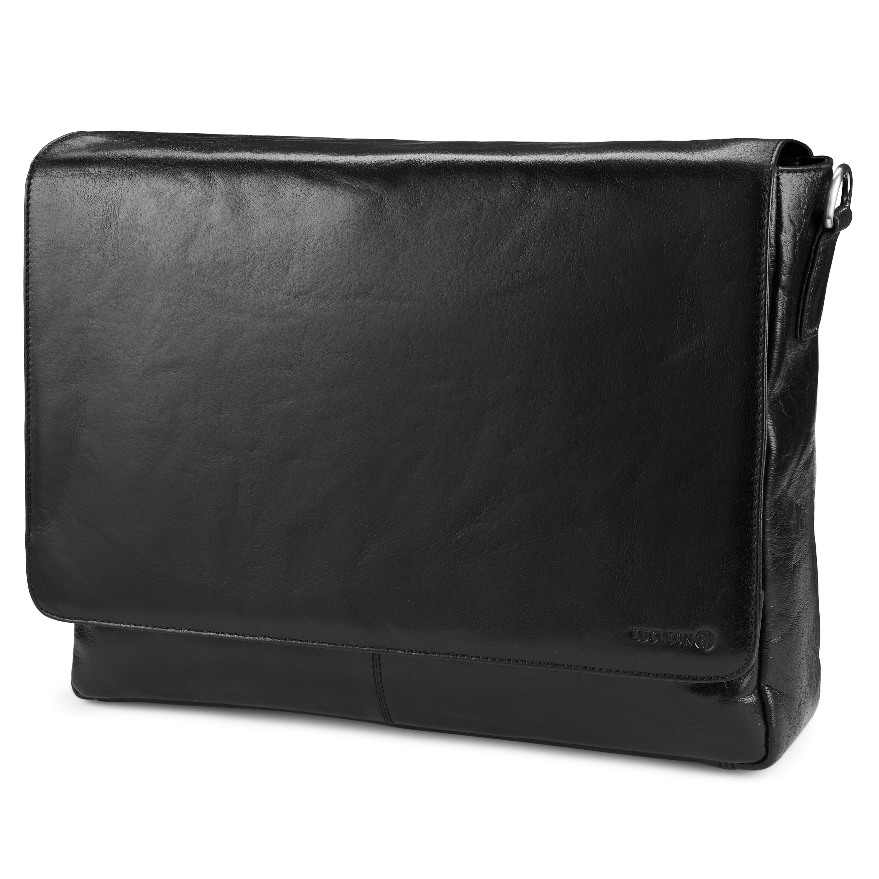 Musta Kalifornia nahkainen lähettilaukku - 1