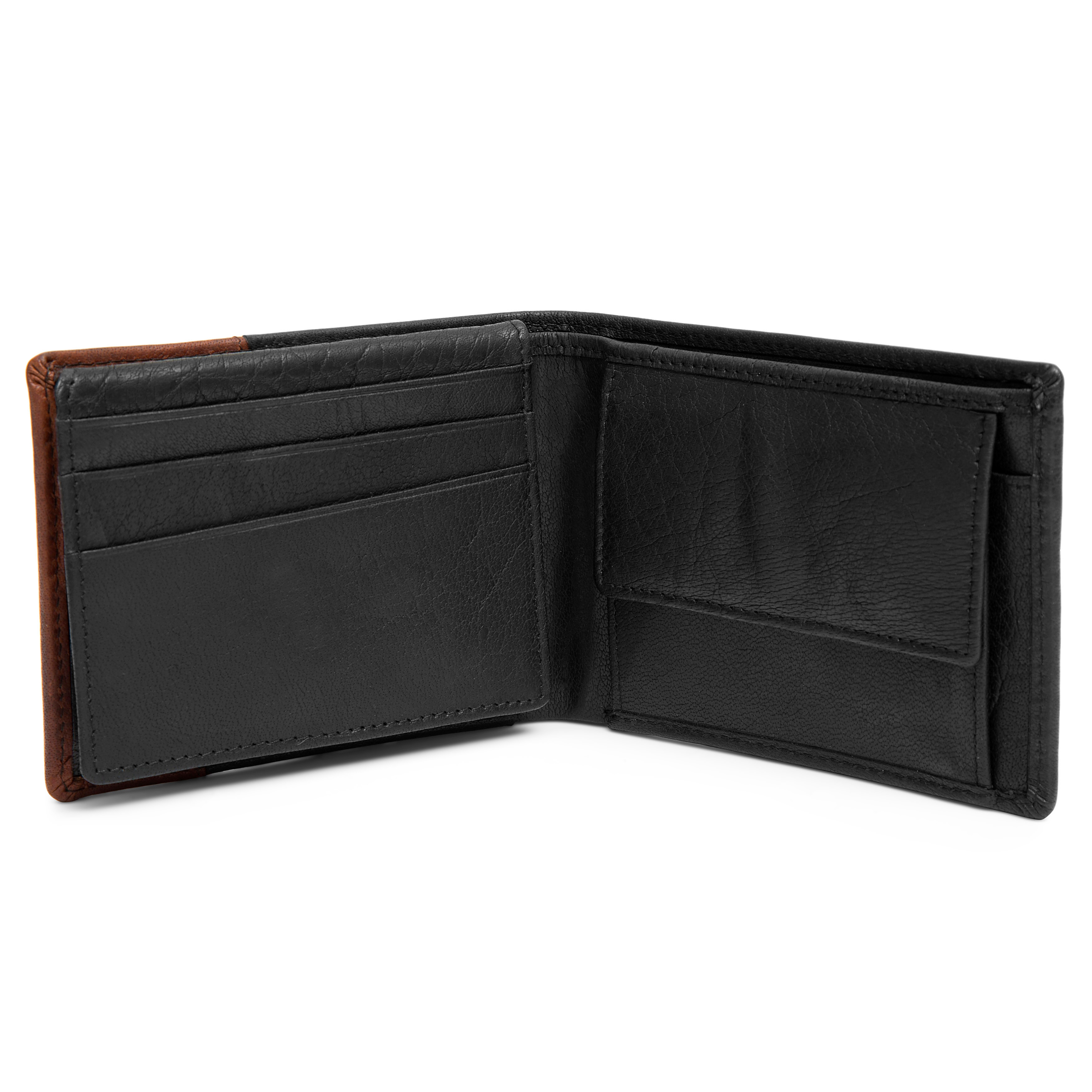 Δερμάτινο Πορτοφόλι Montreal Dotty Black & Tan RFID - 2