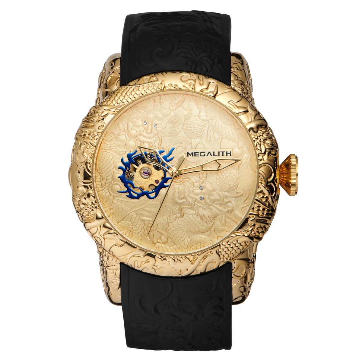 Gold-Toned Dragon Watch Fort Tempus Free shipping