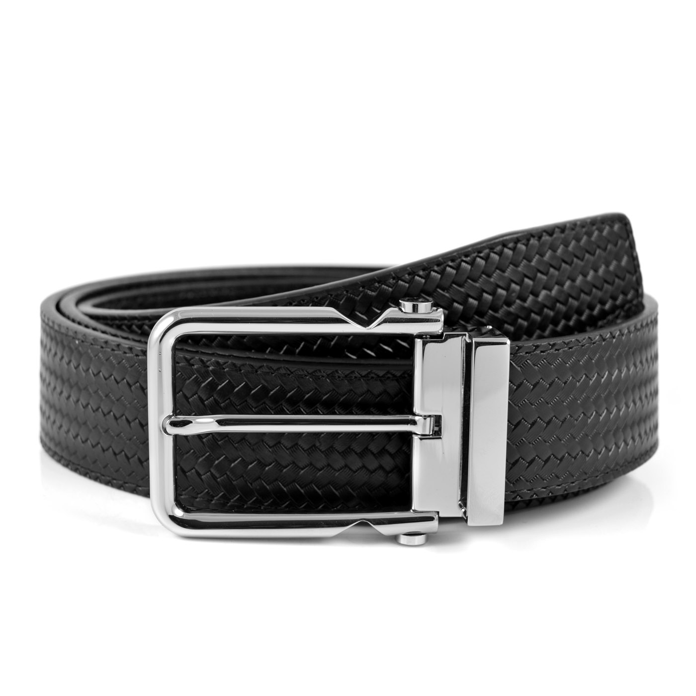 Schwarzer geflochtener Gürtel - 1