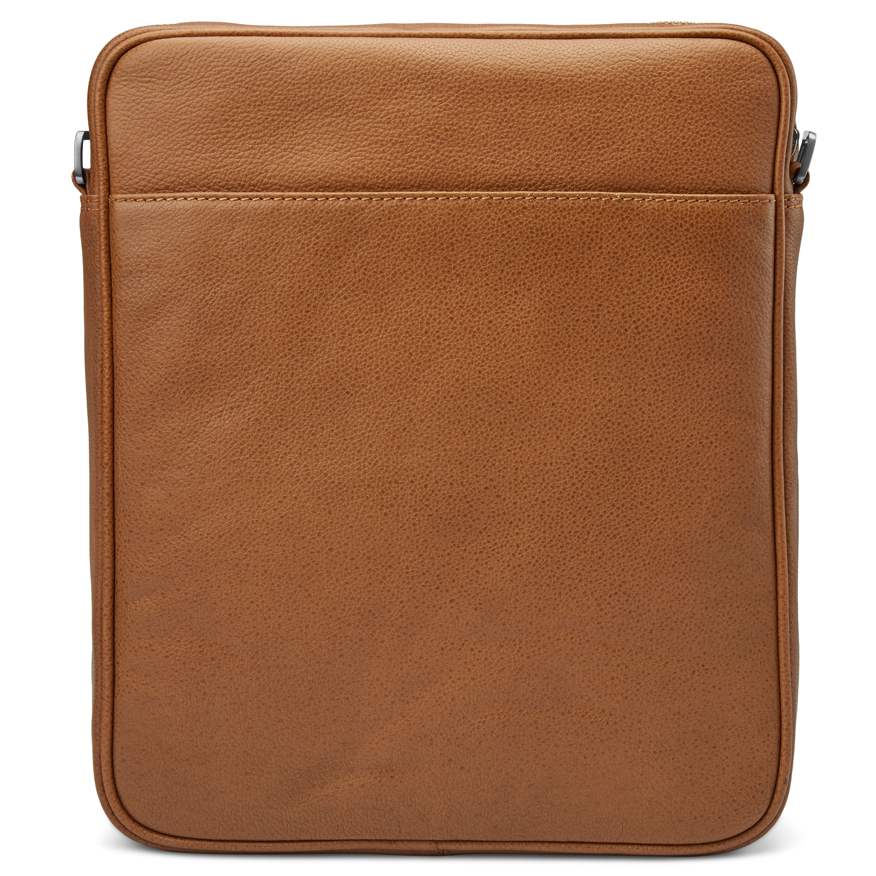 Tan Leather Reporter Bag - 4