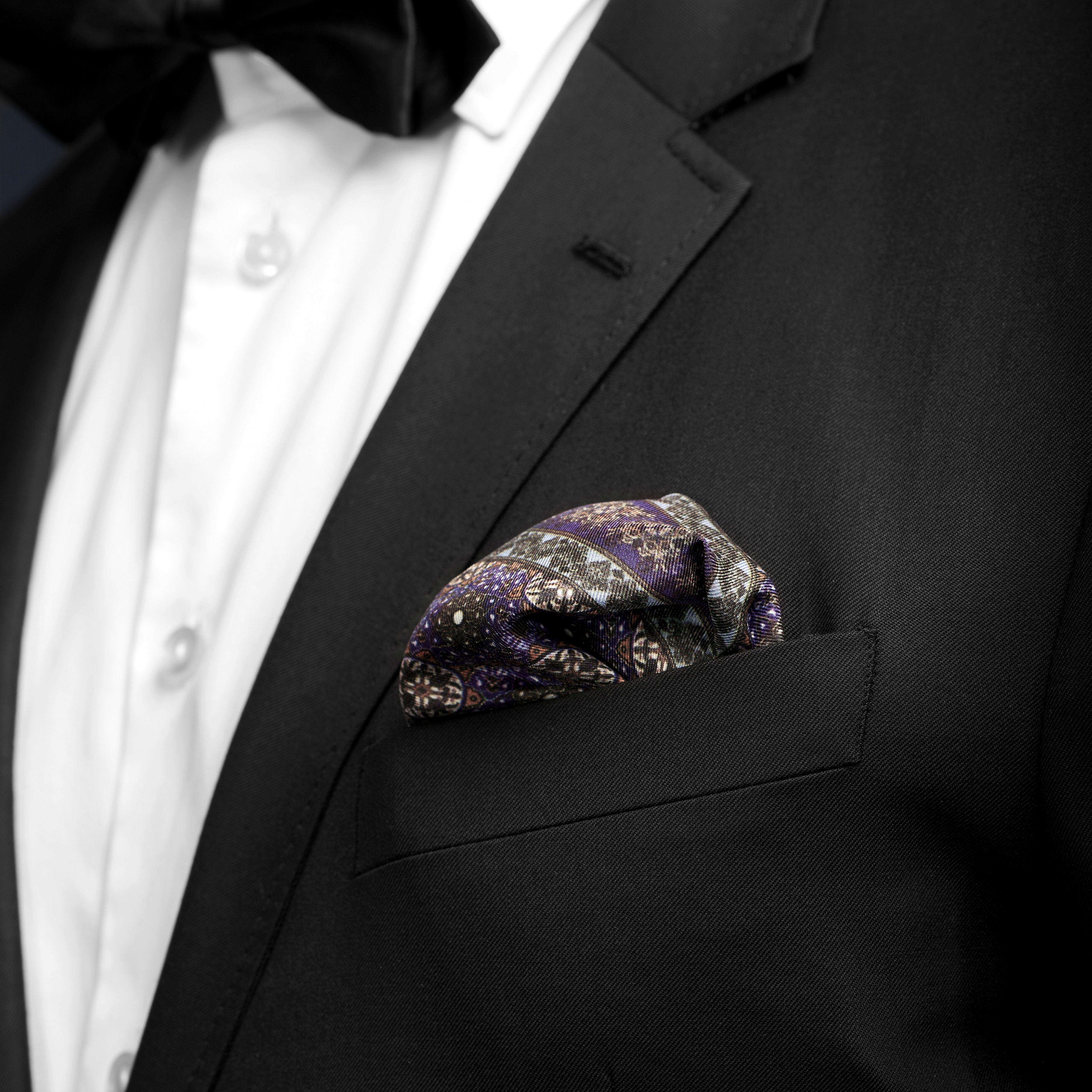 Копринена кърпичка за сако Bron Brux - 5