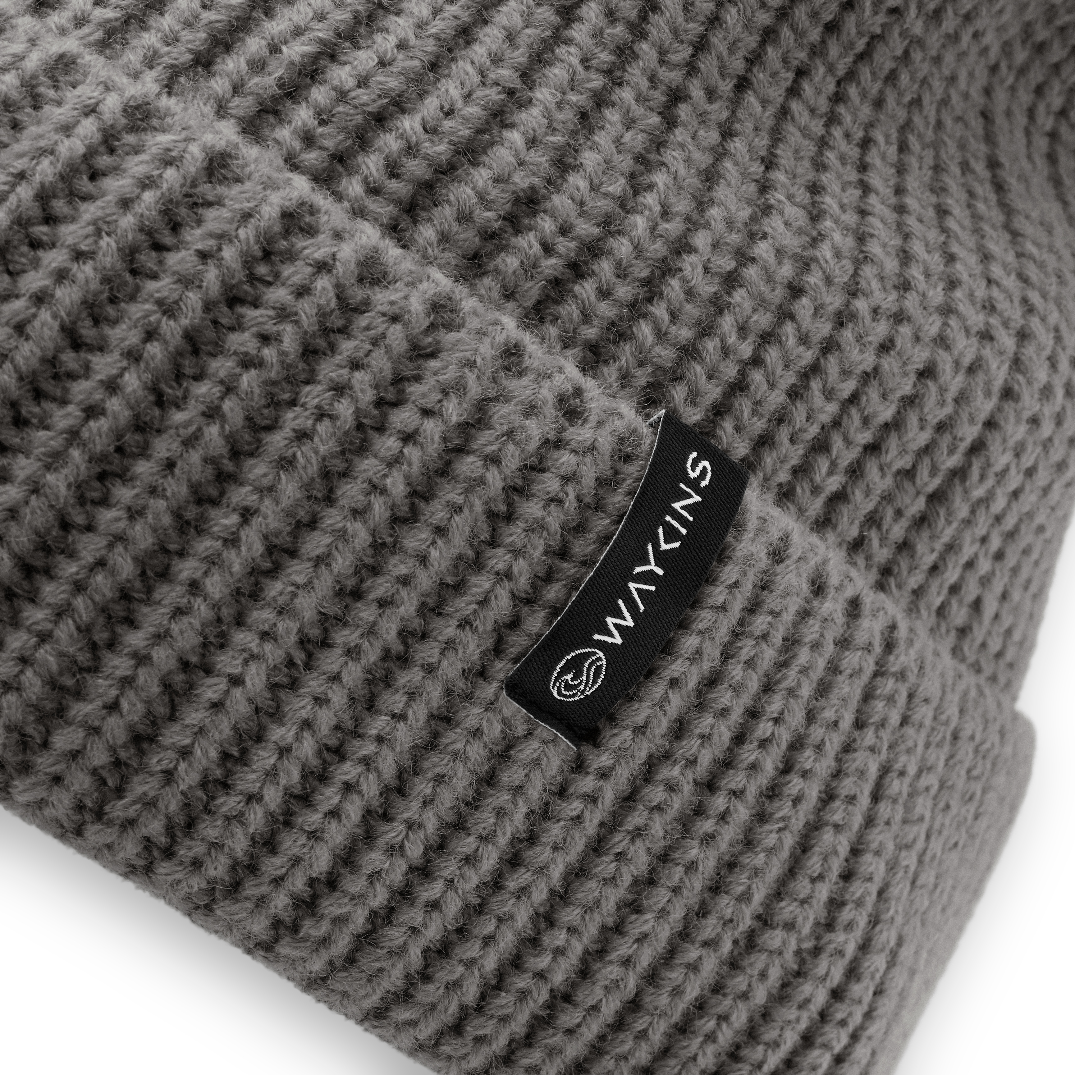 Baltic | Beanie gris en Acrylique à mailles côtelées - 4