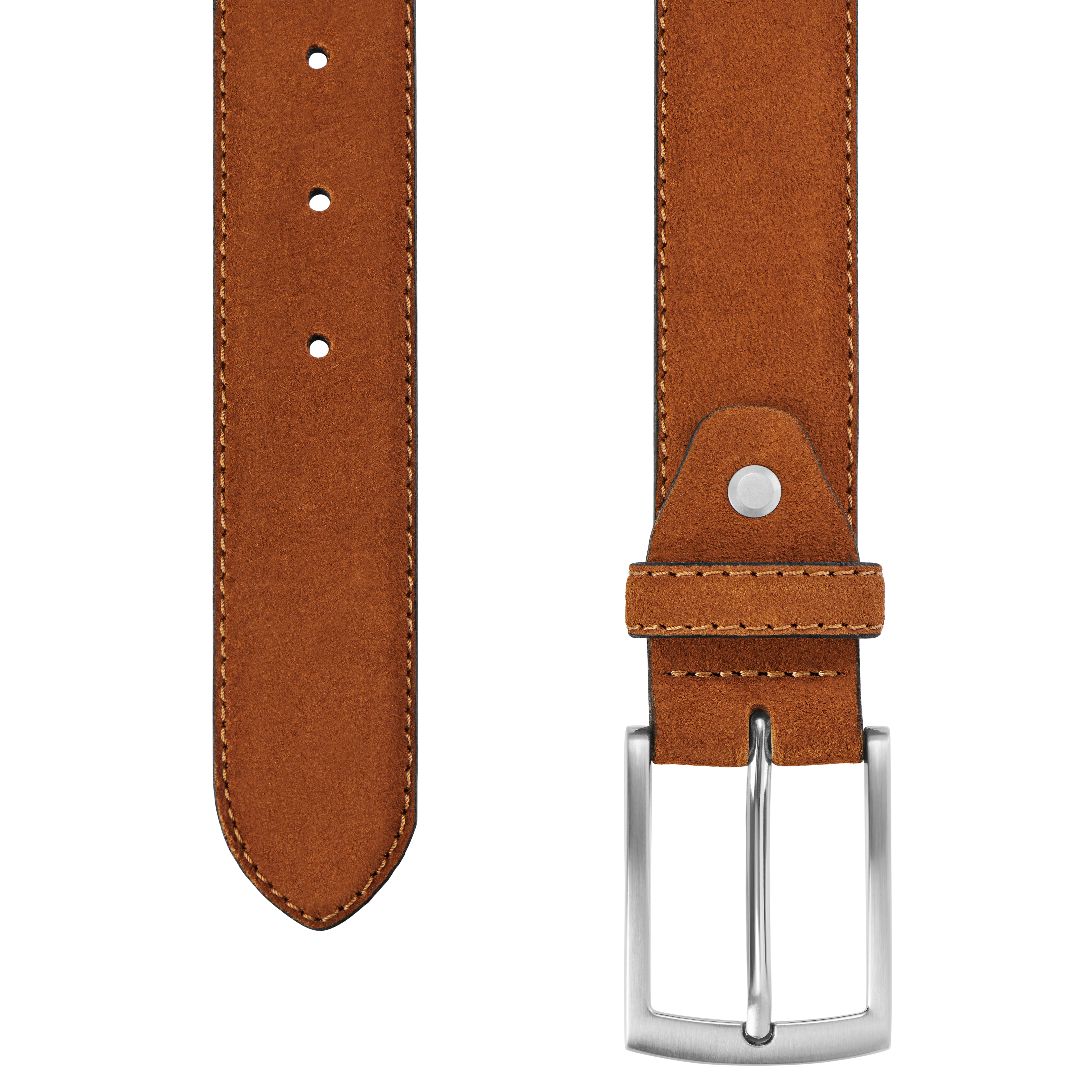 Classic Tan Suede Leather Belt - 2