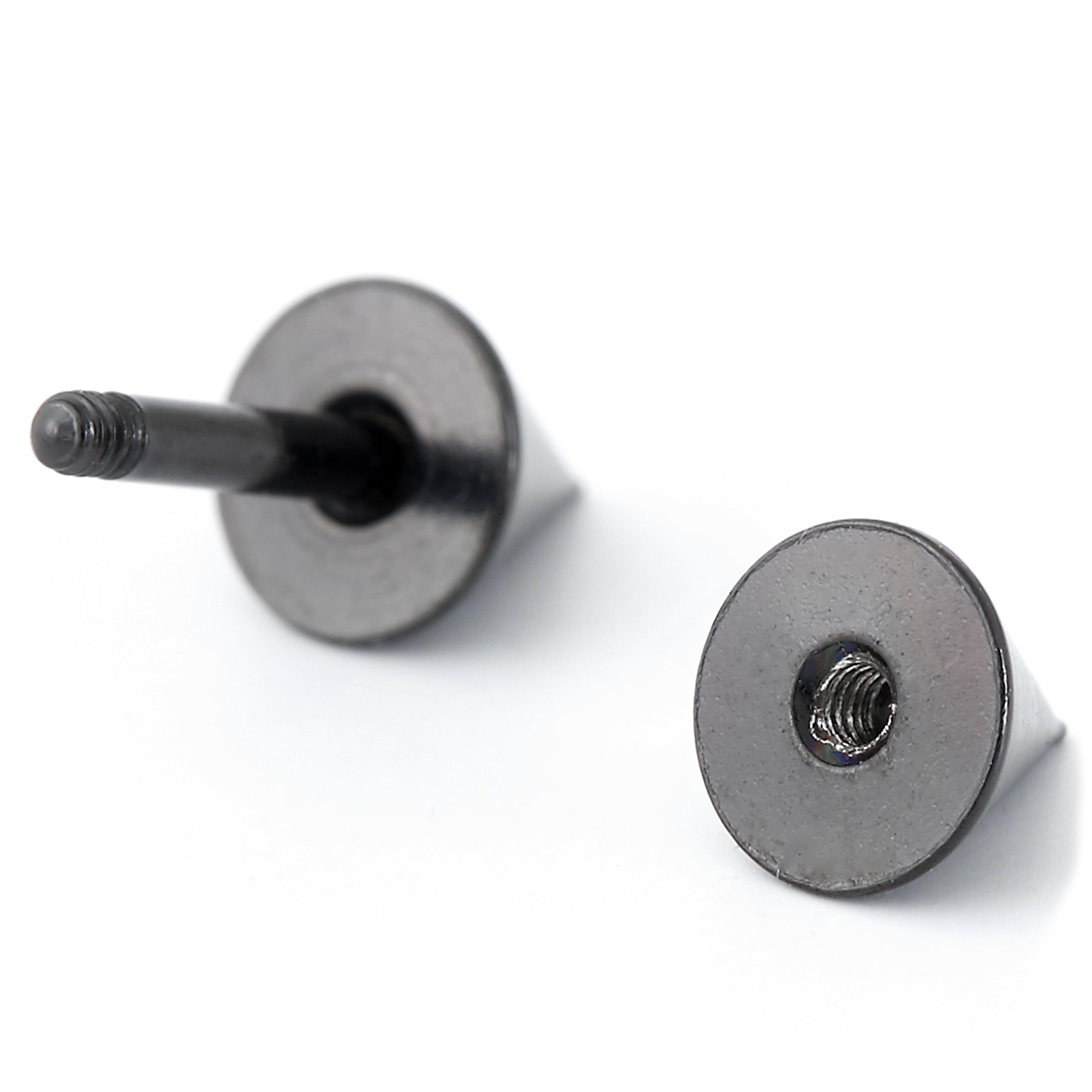 5mm Black Stud Earring - 3