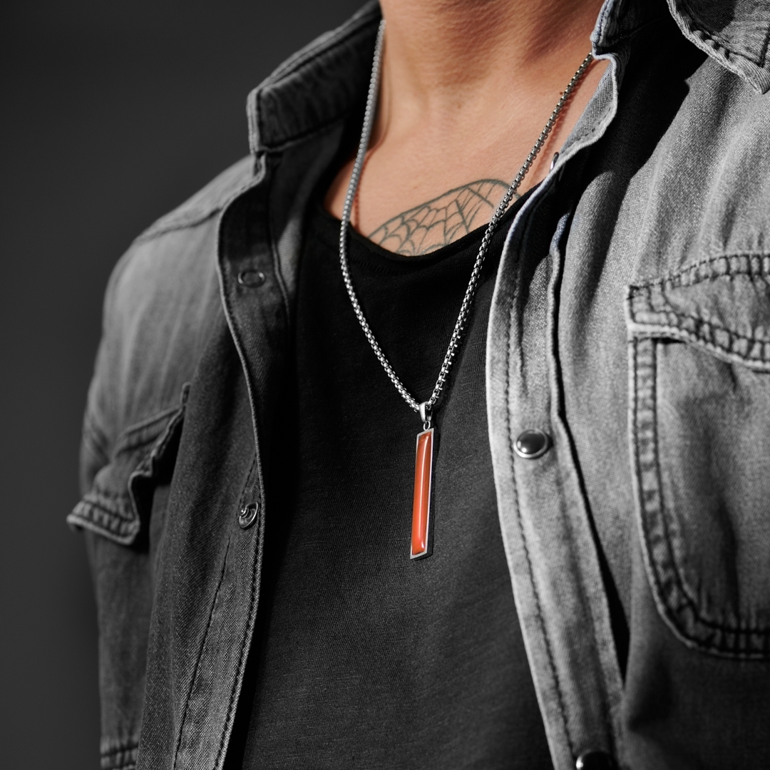 Orisun Abel Rød Jaspis Halskjede - 2