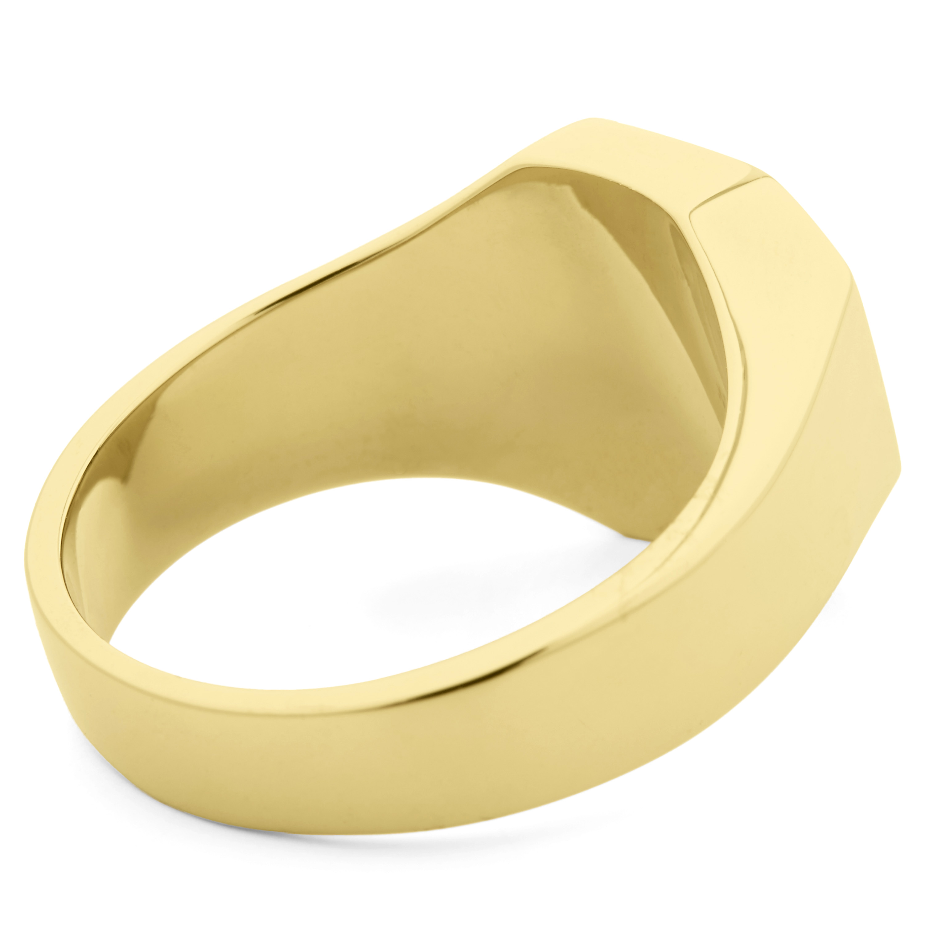 Bloodstone Signet 925s 18K Gold-Plated Classic Ring - 4