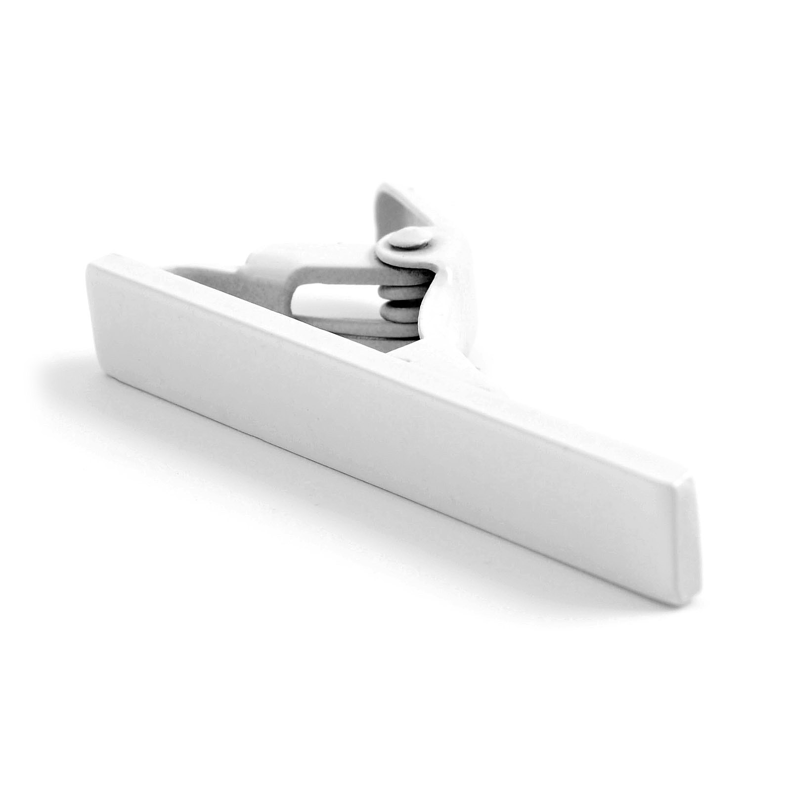 Pasador de corbata corto blanco - 2