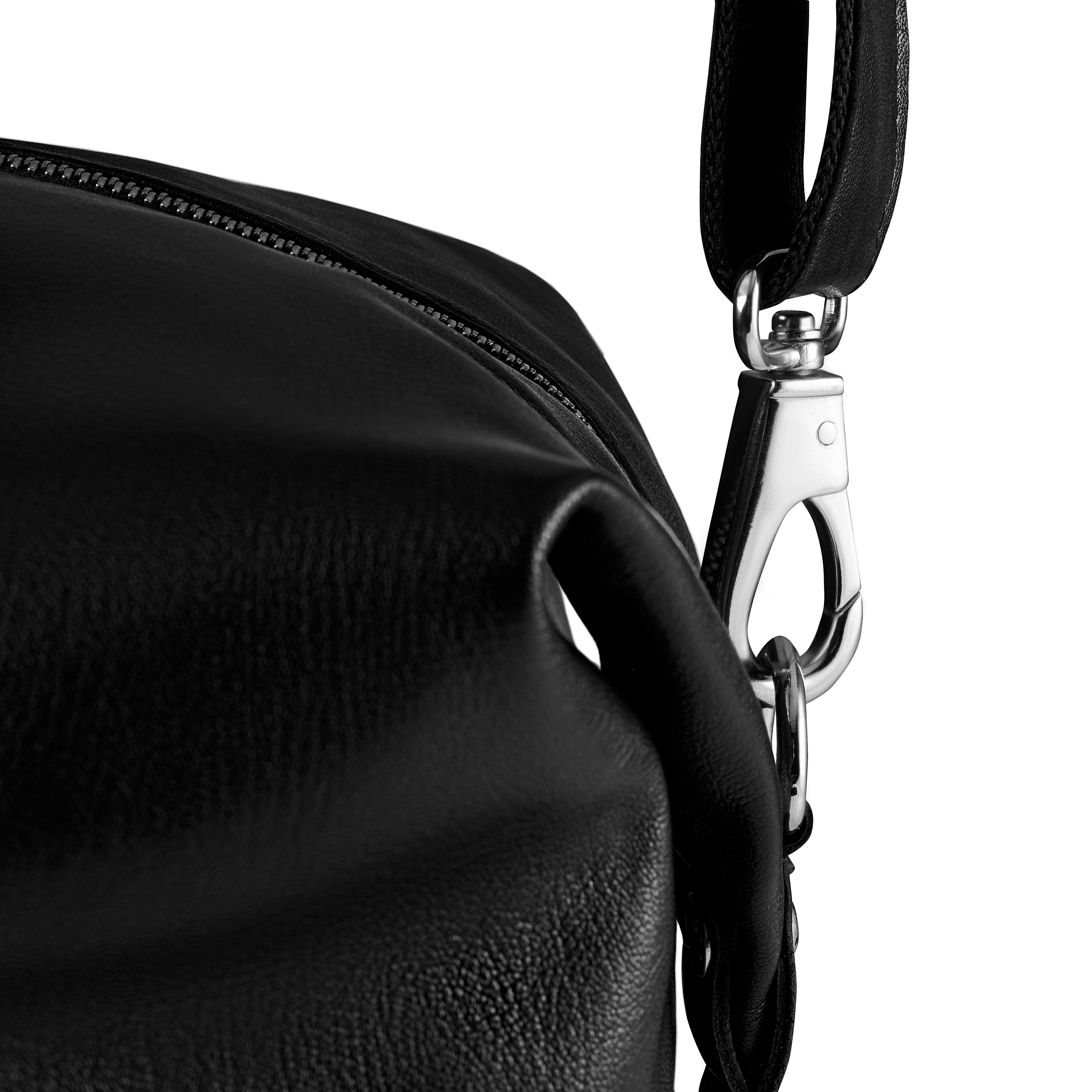 Fidei | Sac de voyage en cuir de chèvre pleine fleur - noir - 6