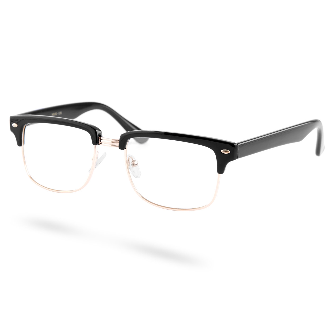 Svarte Vintage Briller med Klare Glass - 2