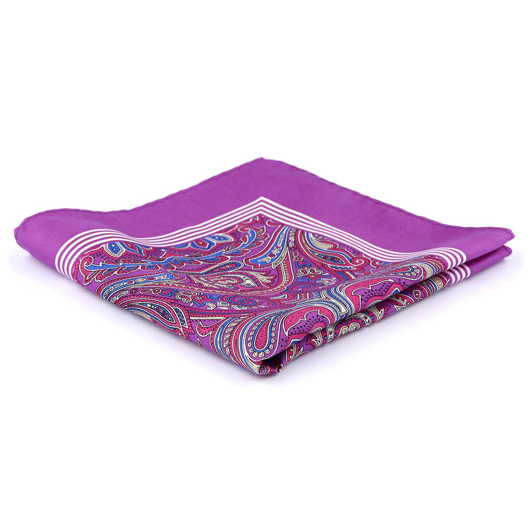 Pink Westbourne Silk Pocket Square main image 0