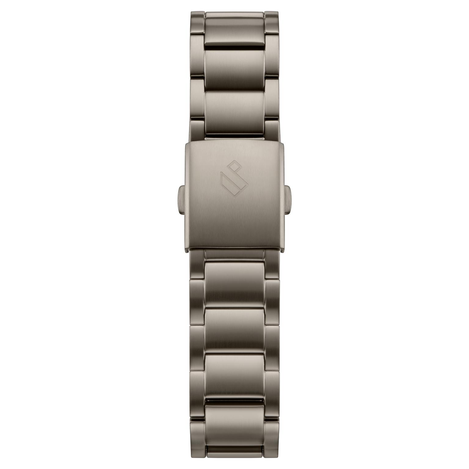 Yves | 20mm Gunmetal Grey Stainless Steel Watch Strap Yves | 20mm Gunmetal Grey Stainless Steel Watch Strap