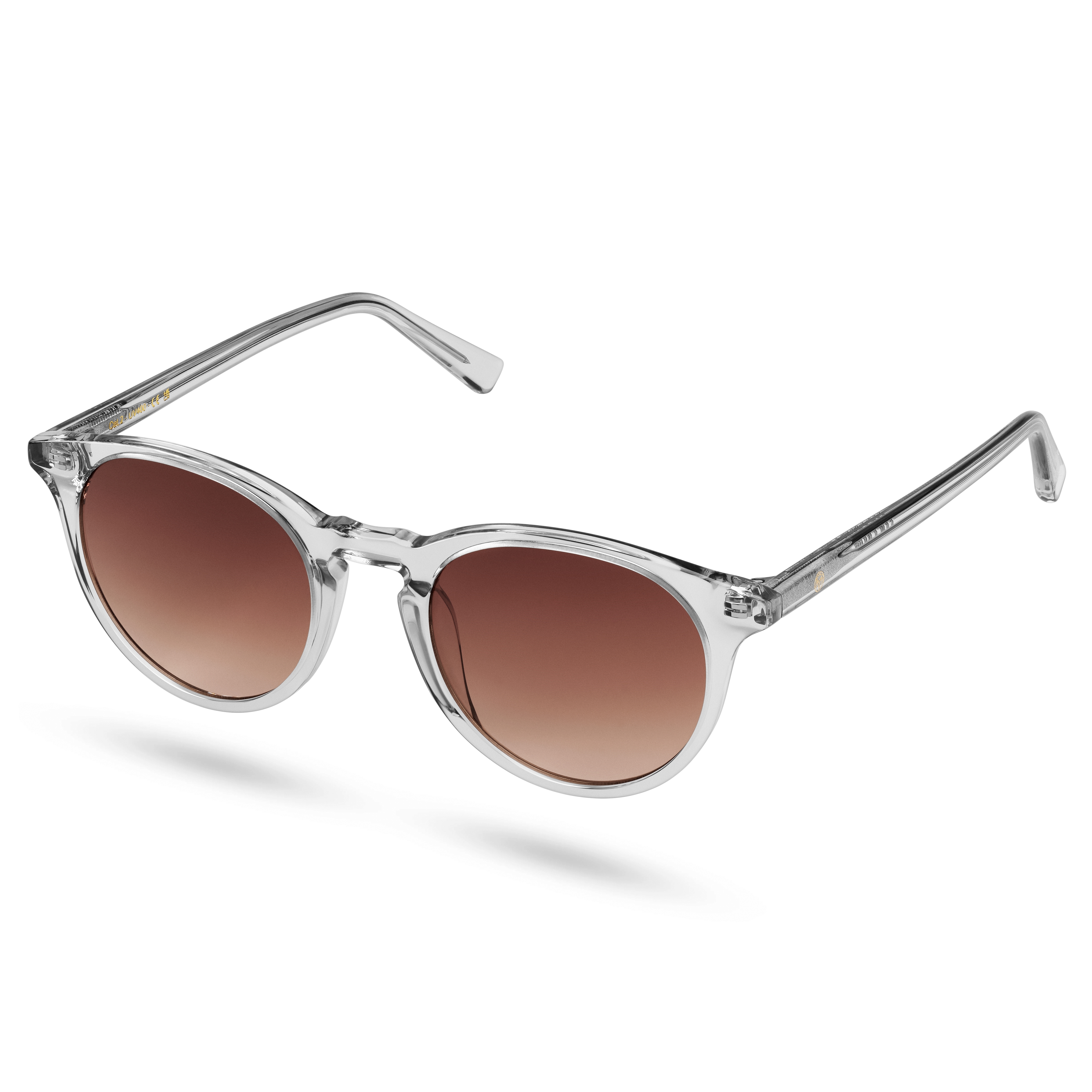 Round Brown Horn-Rimmed New Depp Sunglasses - 2