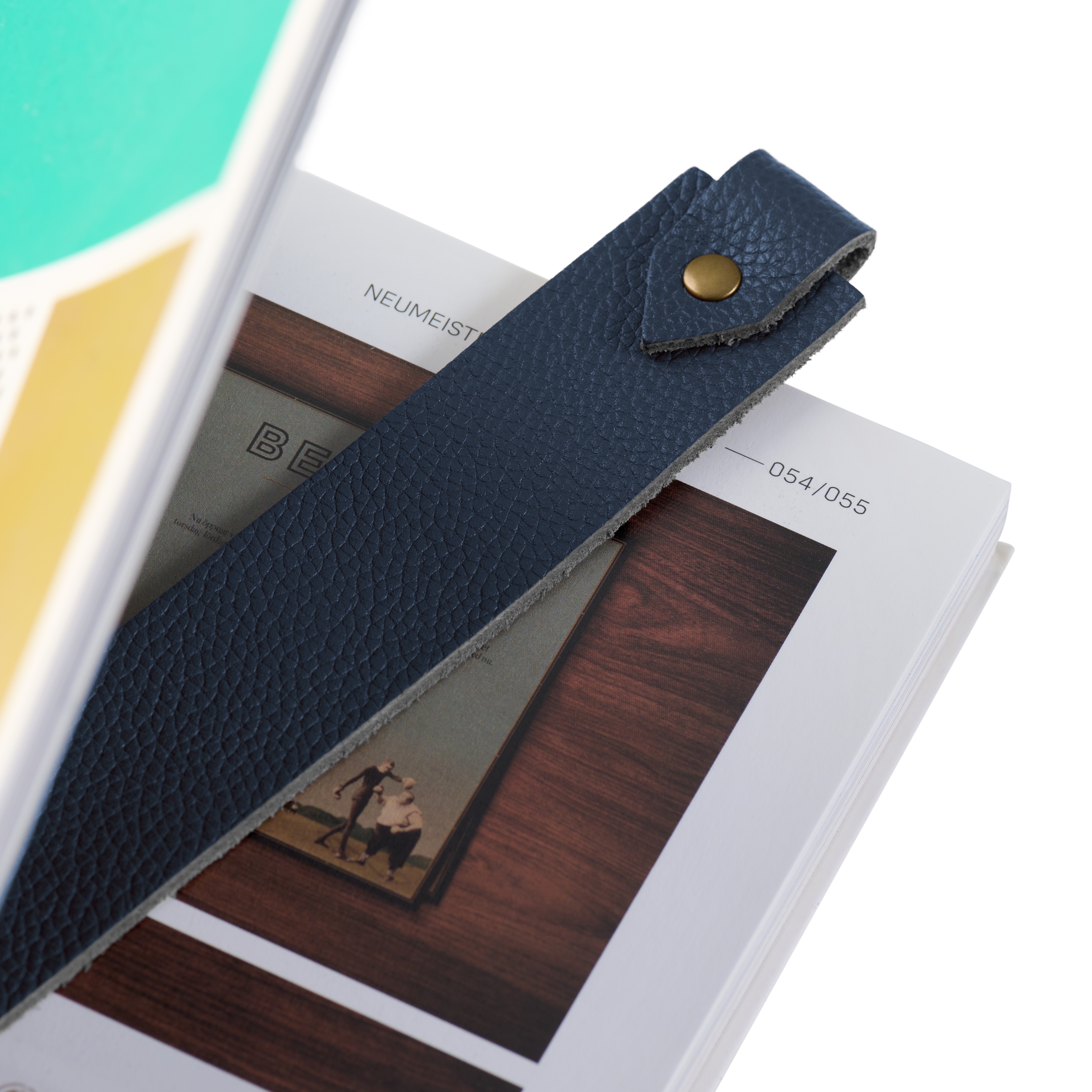 Kirjanmerkki | Laivastonsininen nahka | Klassikko - 2