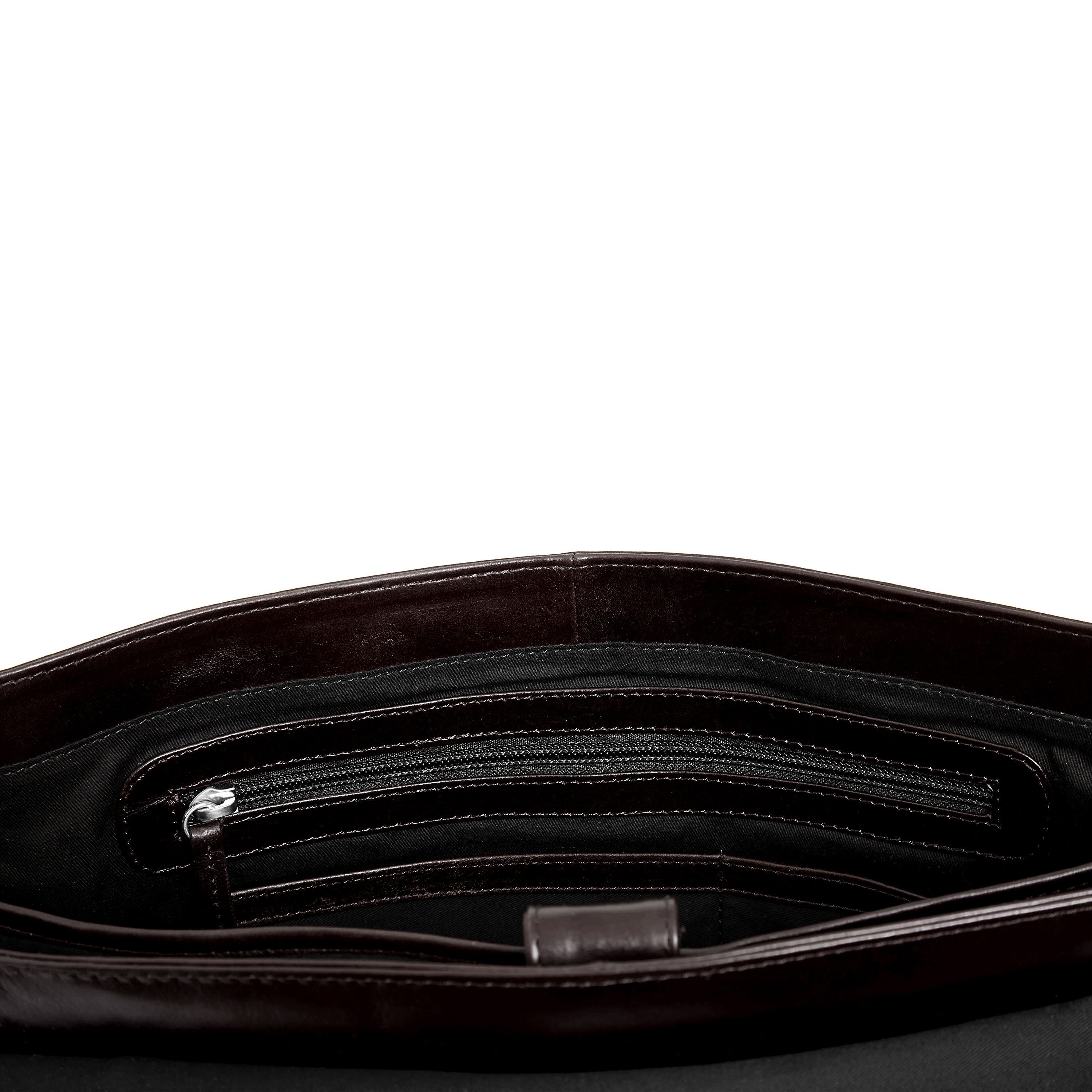 Sac bandoulière en cuir marron foncé classique Jasper  - 15